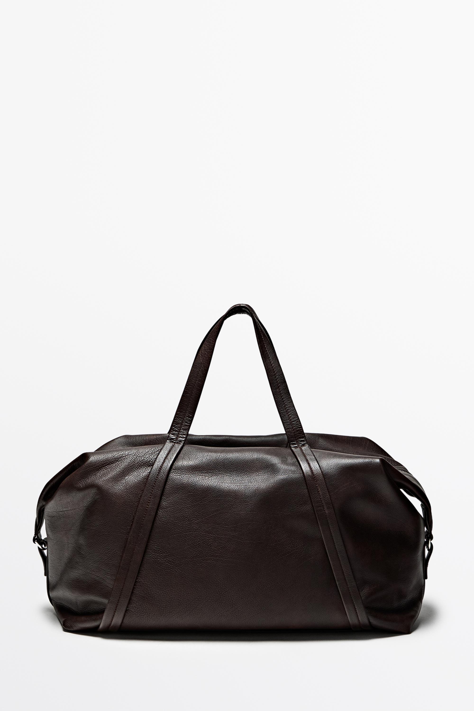 Дорожная сумка из кожи наппа — Massimo Dutti