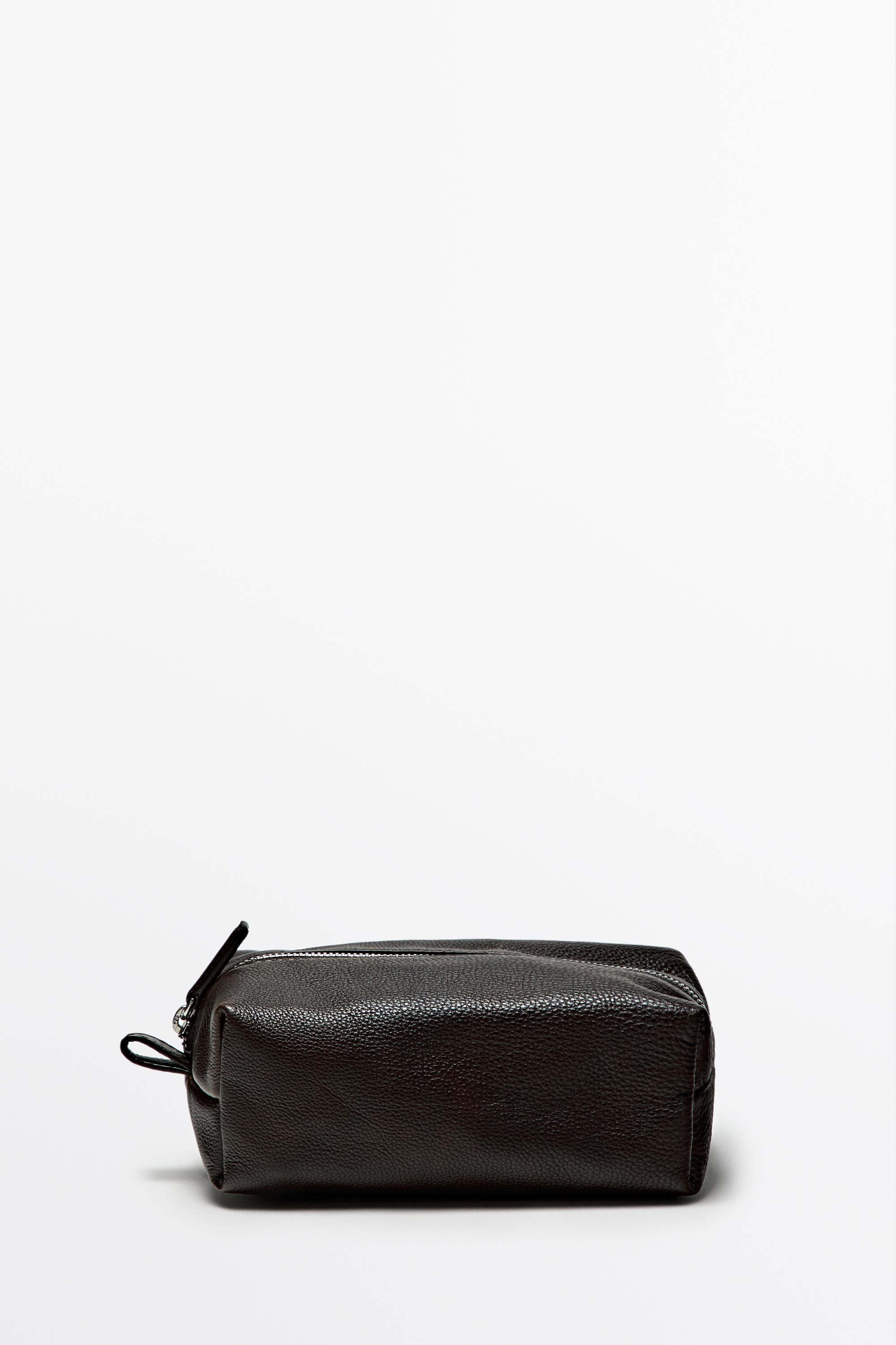 Несессер из кожи наппа на молнии — Massimo Dutti