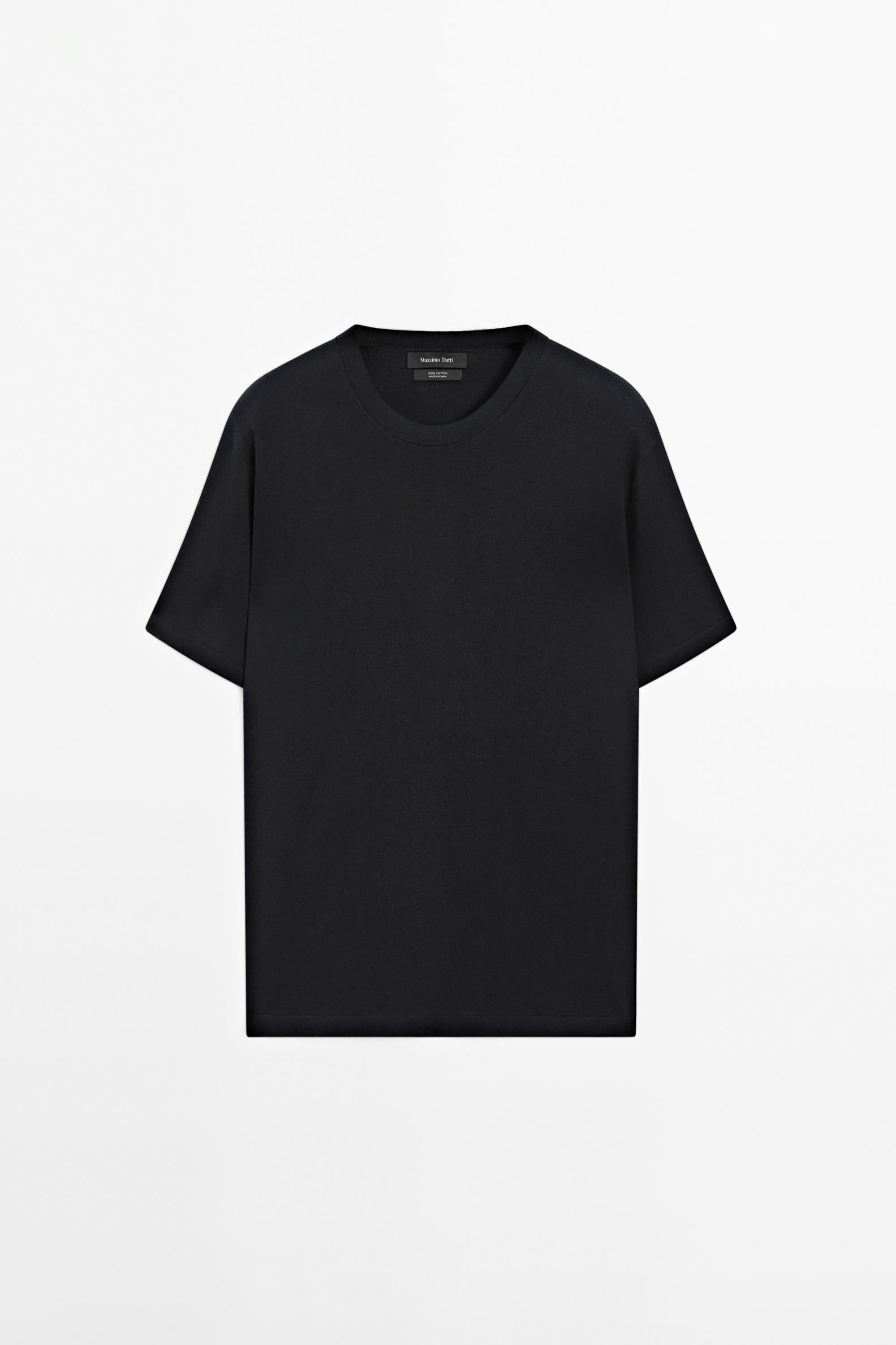 Свитер из 100% хлопка с короткими рукавами — Massimo Dutti