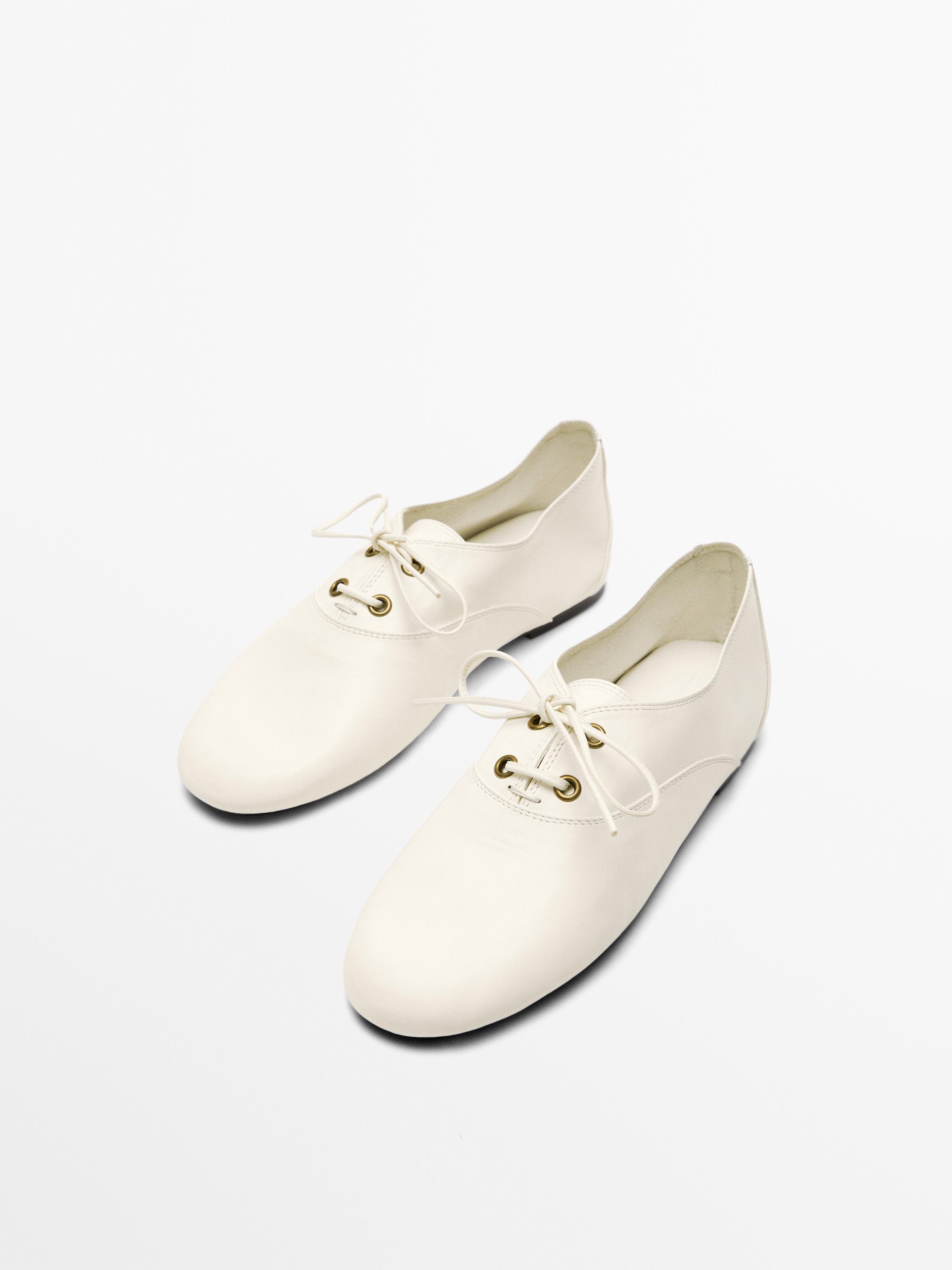 Туфли со шнуровкой из мягкой кожи — Massimo Dutti