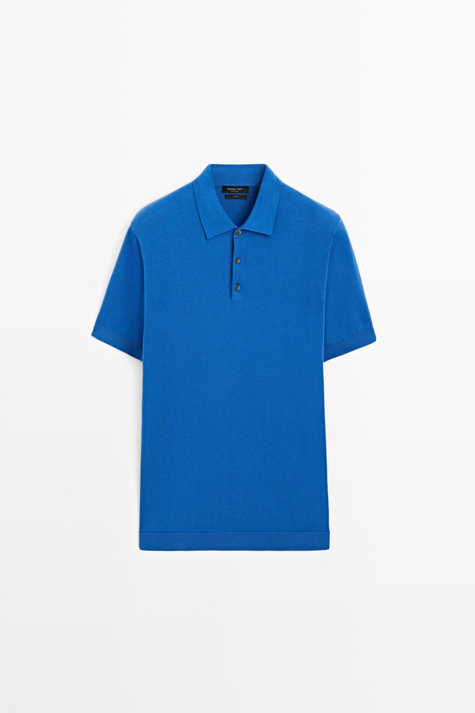 Трикотажное поло из 100% хлопка — Massimo Dutti