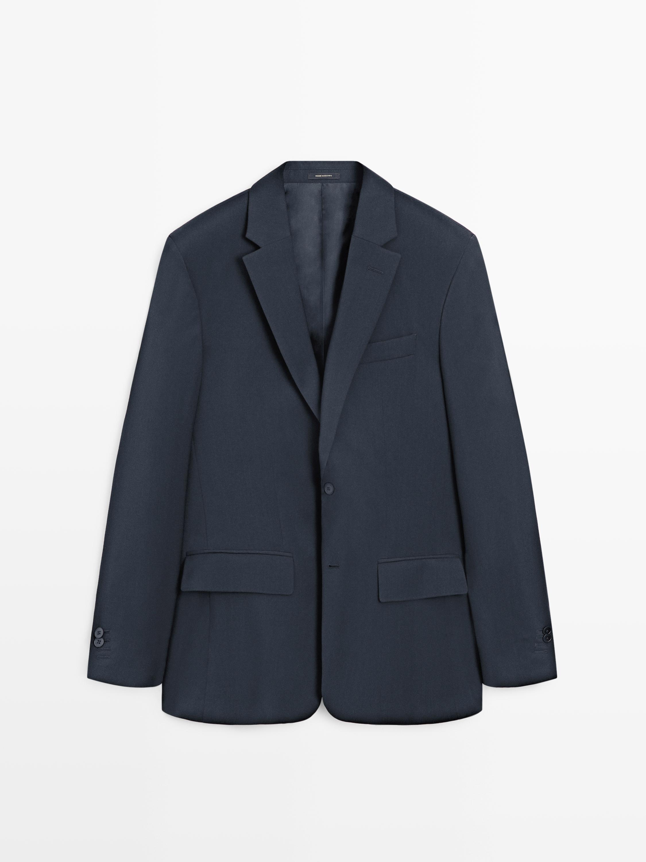Костюмный пиджак из 100% холодной шерсти — Massimo Dutti