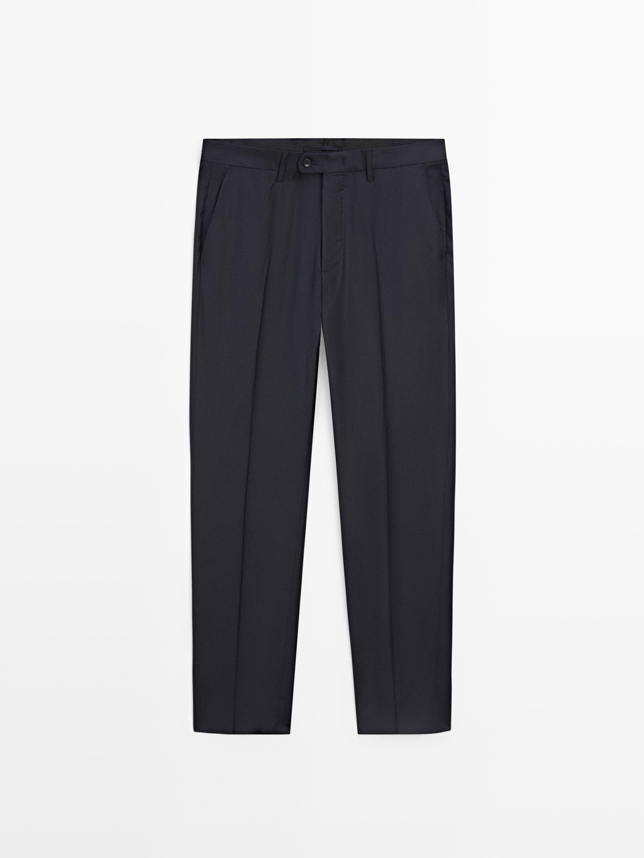 Костюмные брюки из холодной шерсти — Massimo Dutti