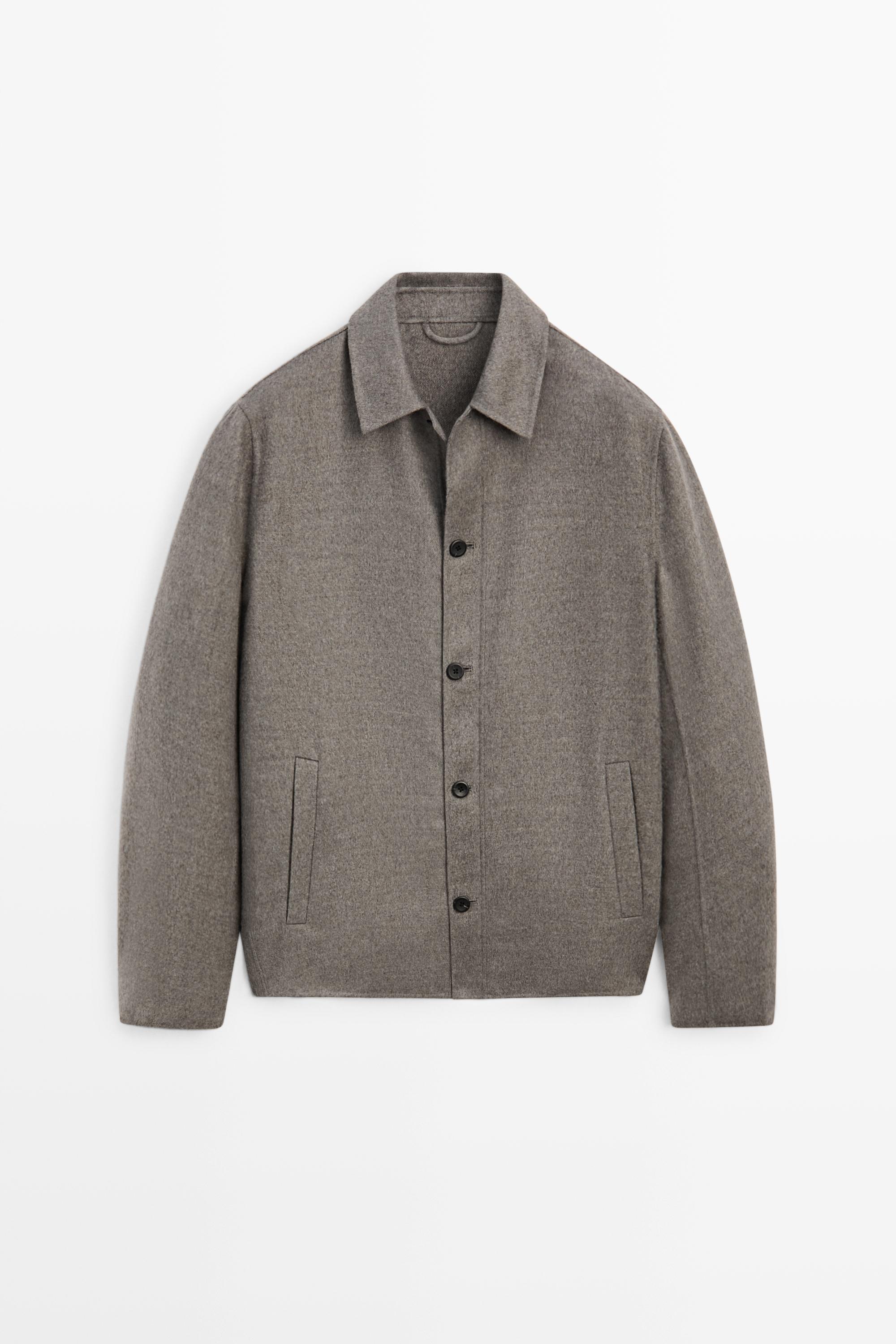 Куртка-рубашка из смесовой шерсти с пуговицами — Massimo Dutti