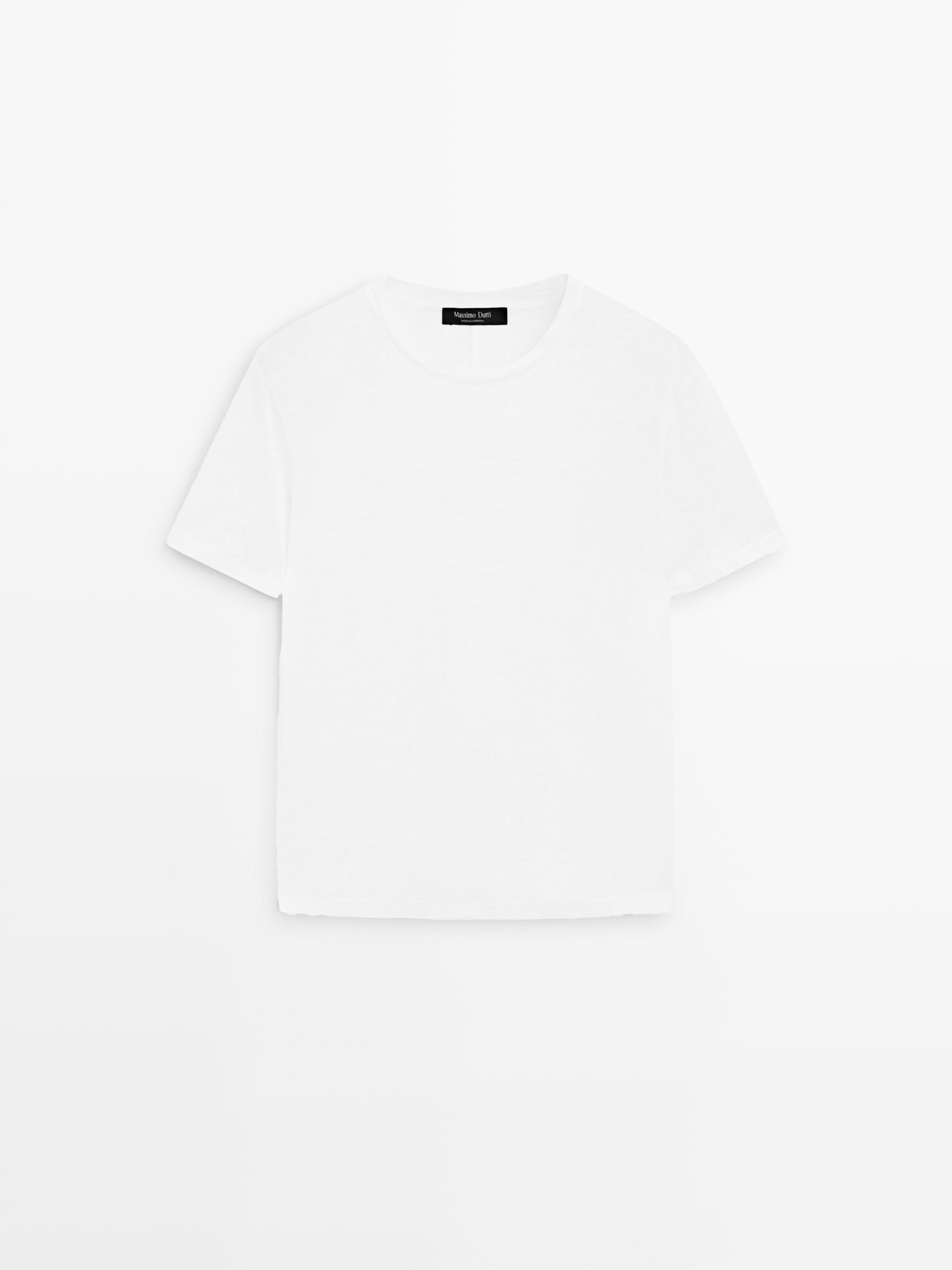 Футболка из 100% льна — Massimo Dutti