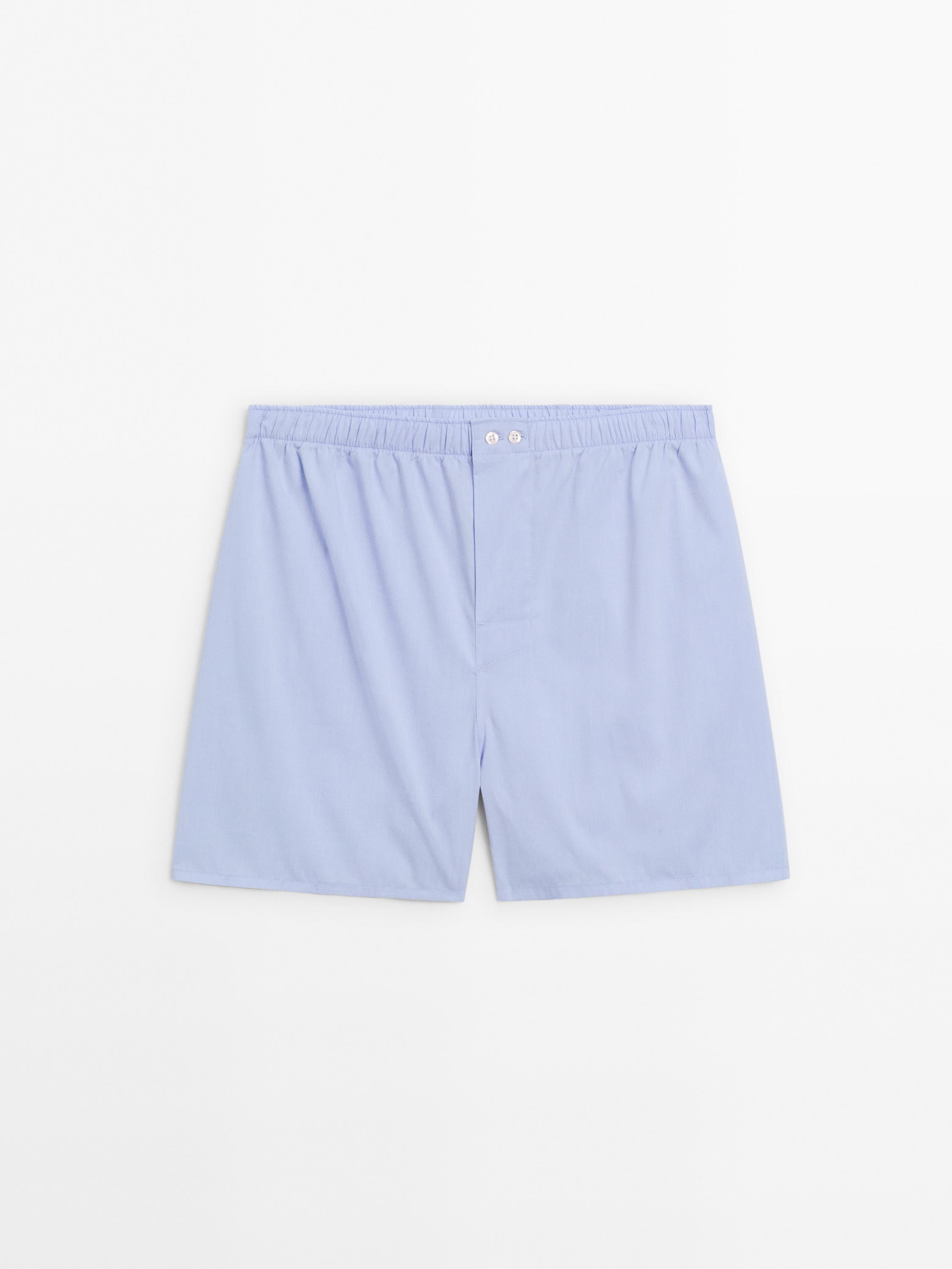 Однотонные трусы-боксеры из поплина — Massimo Dutti