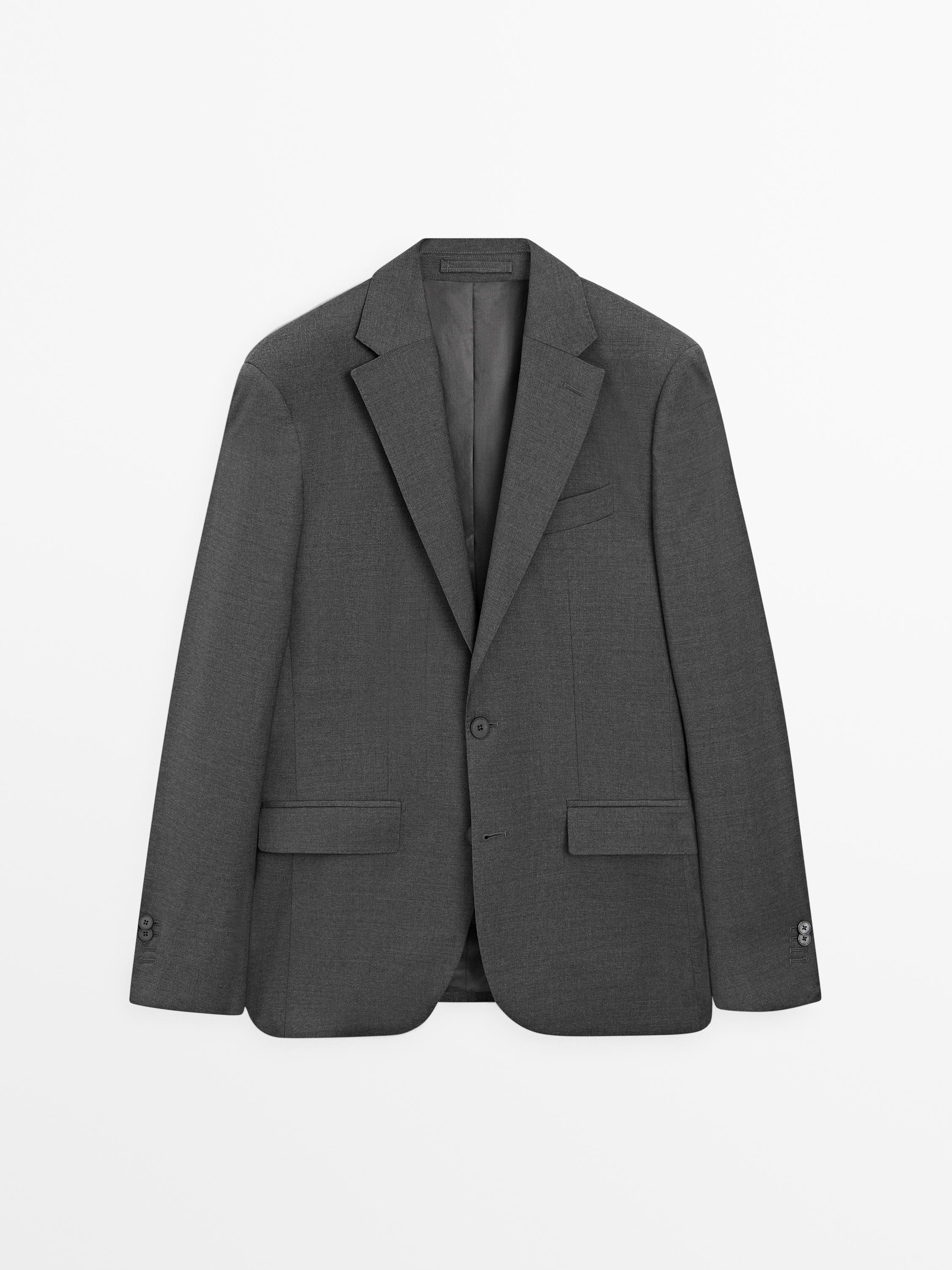 Пиджак из 100% шерсти — Massimo Dutti