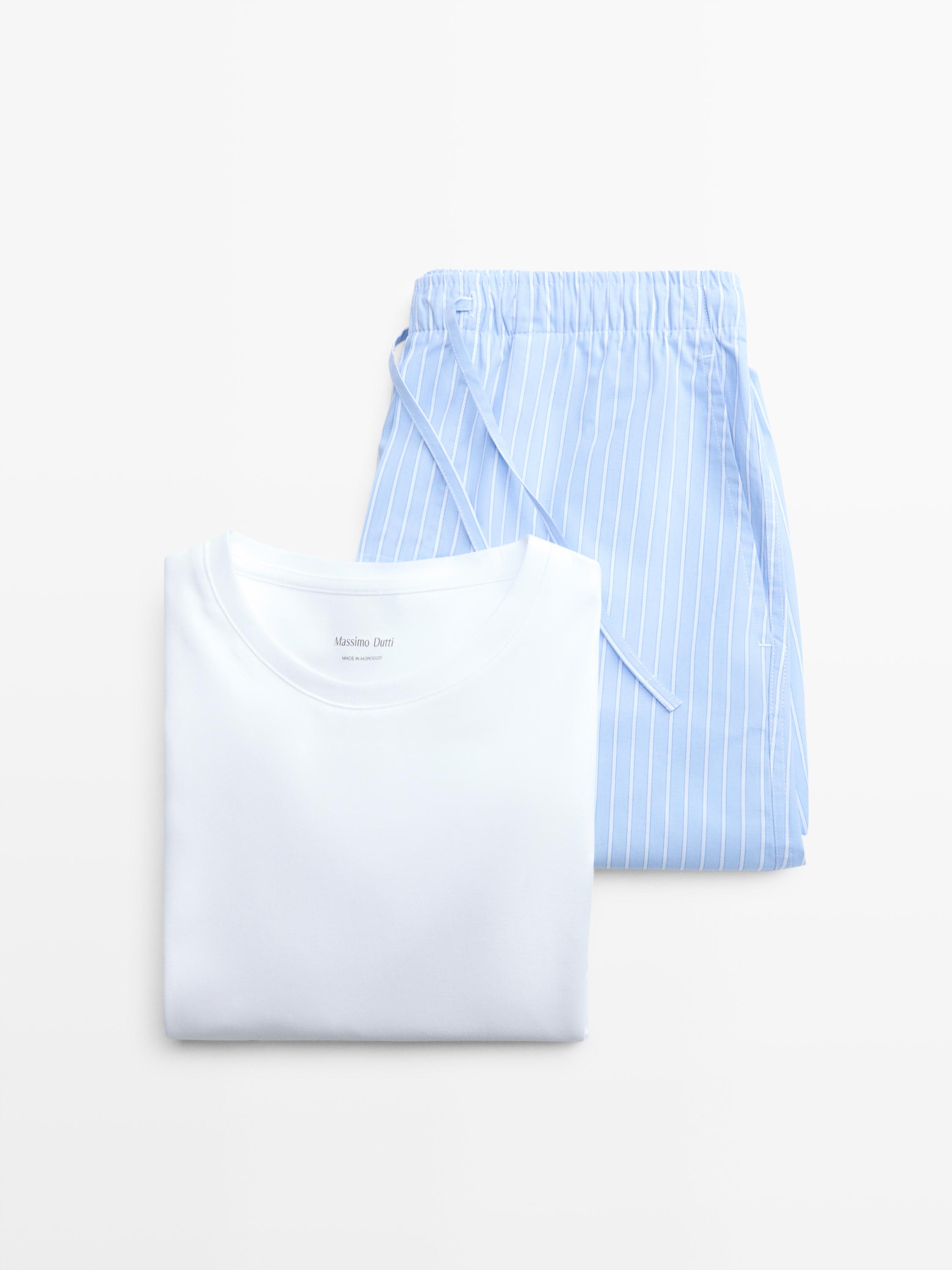 Пижамный комплект: футболка и брюки в полоску — Massimo Dutti