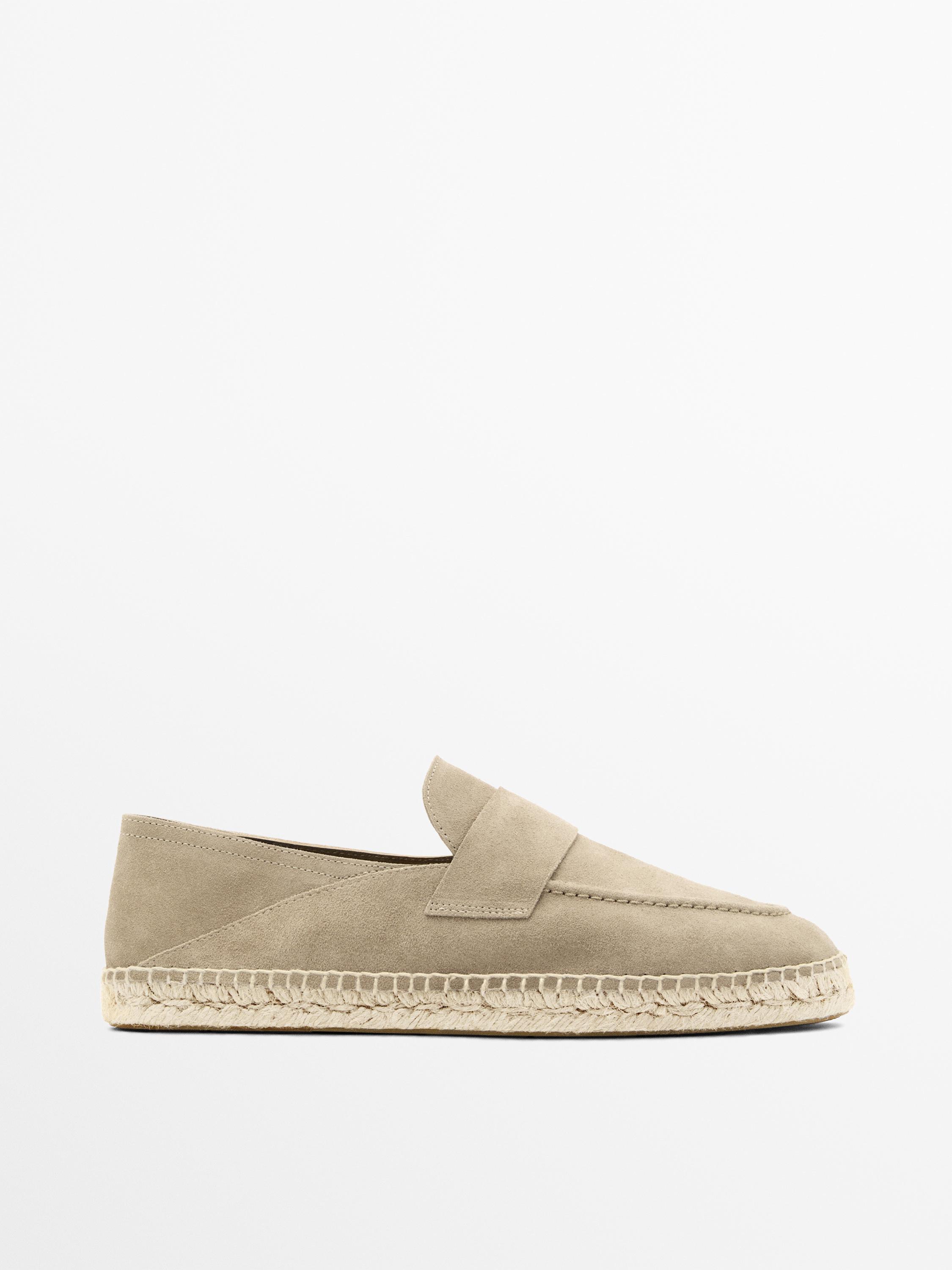 Замшевые эспадрильи с планкой — Massimo Dutti