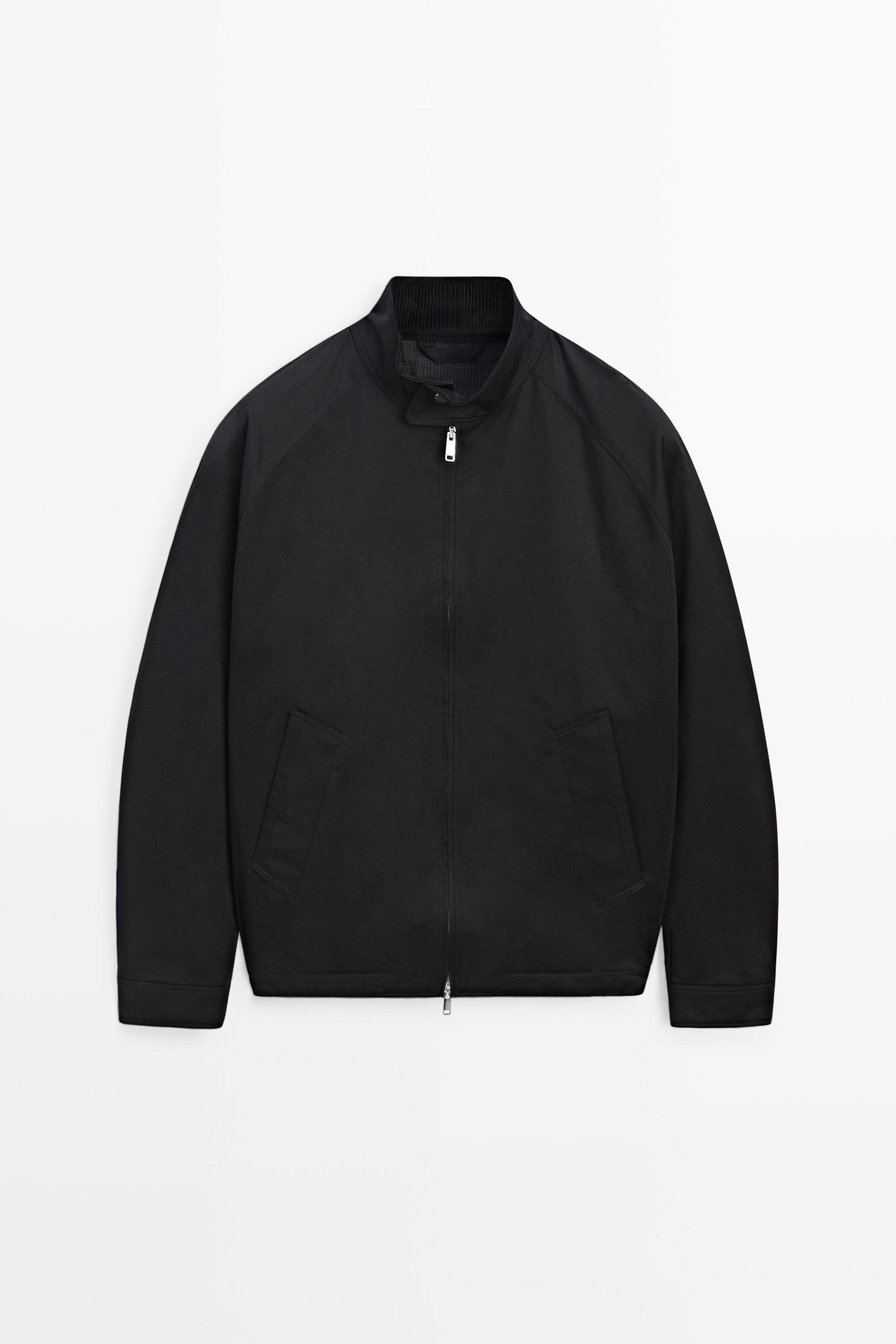 Бомбер с акцентным воротником — Massimo Dutti