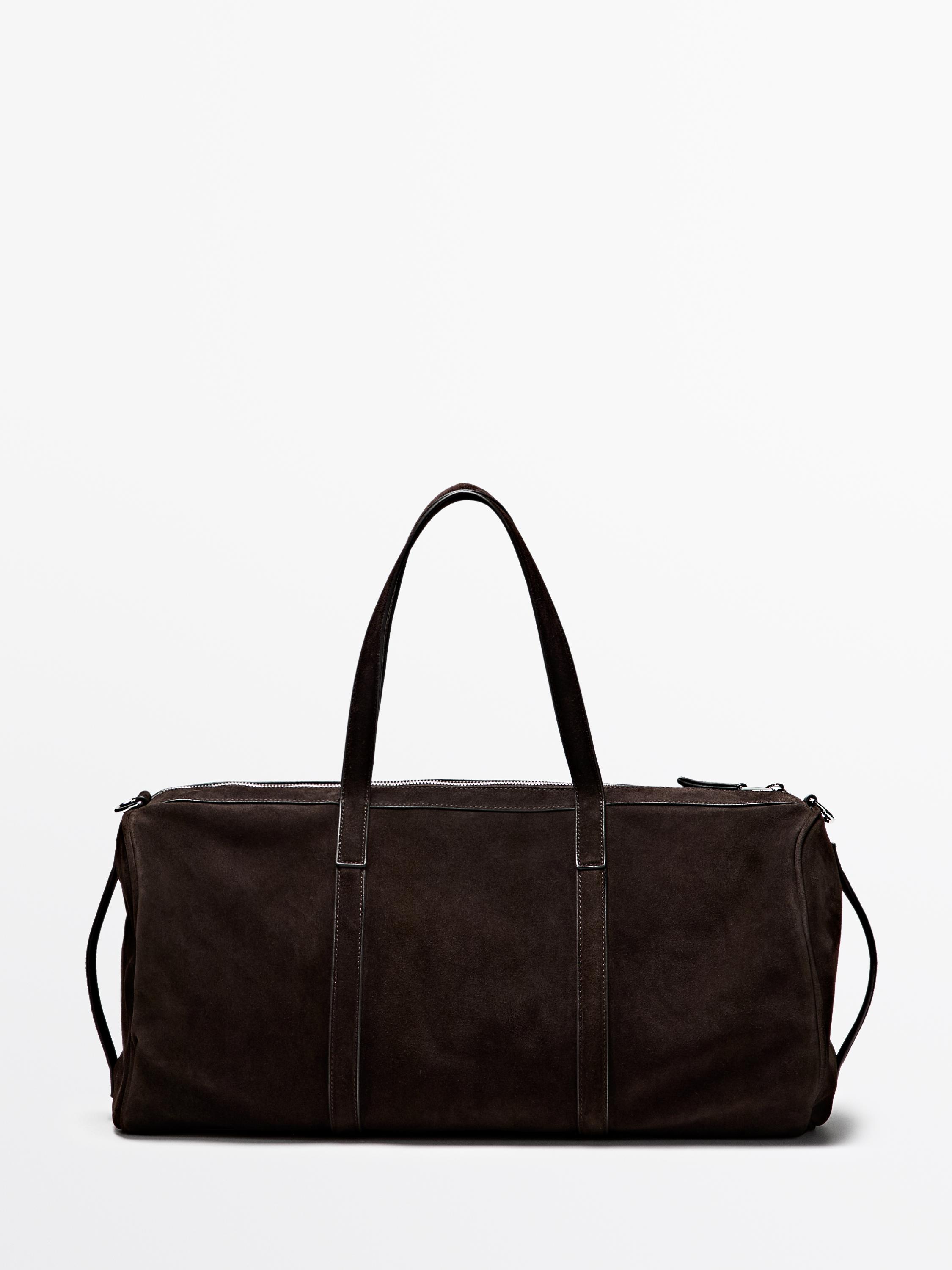 Замшевая дорожная сумка — Massimo Dutti