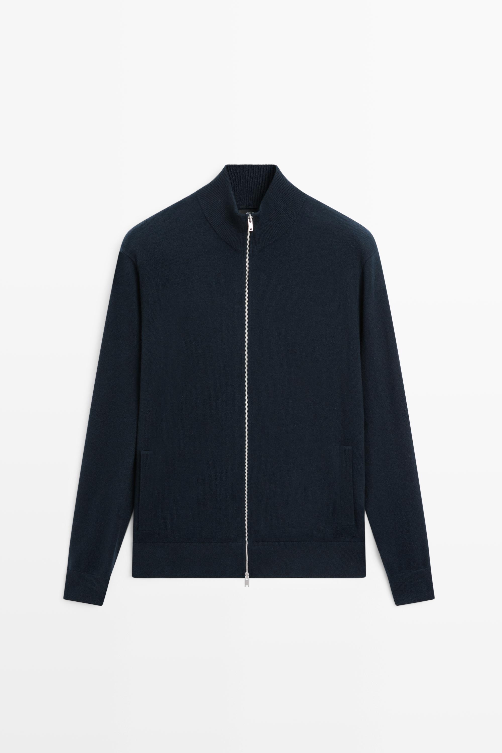 Кардиган из 100% кашемира с застежкой-молнией — Massimo Dutti