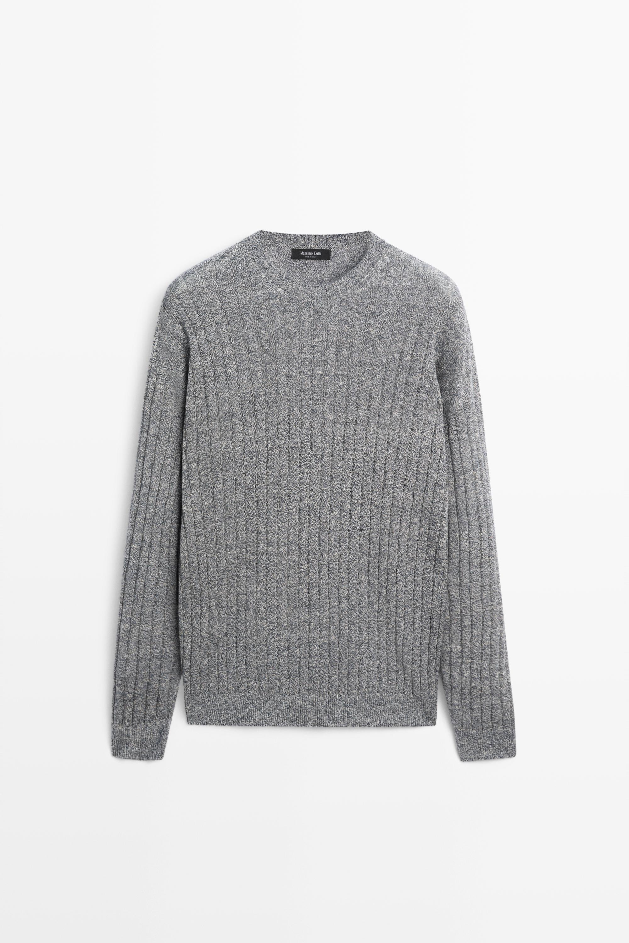 Свитер из льна и хлопка мулине — Massimo Dutti