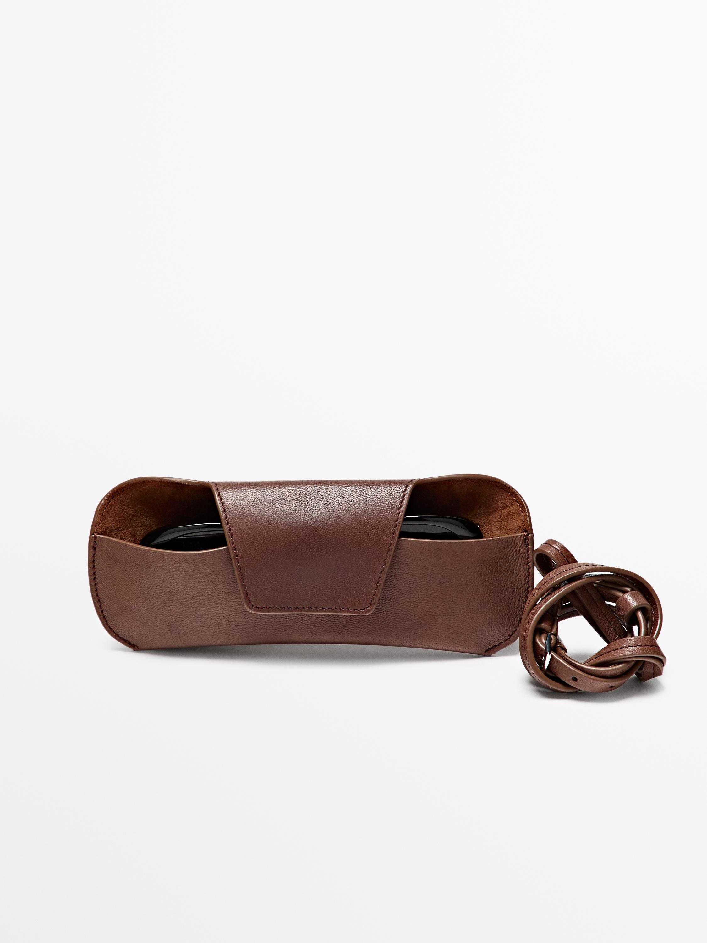 Чехол для солнцезащитных очков из кожи наппа — Massimo Dutti