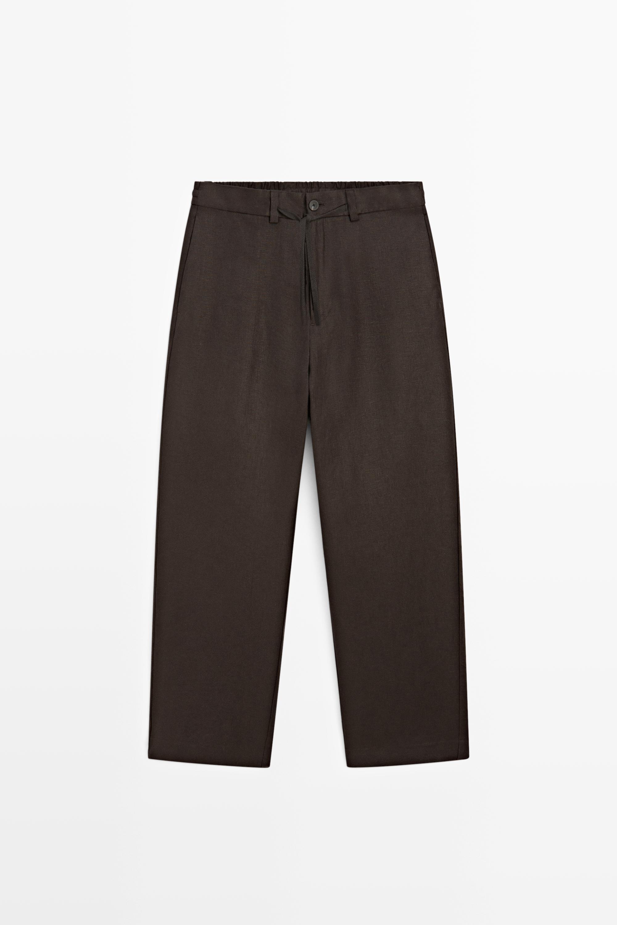 Брюки Total Look из 100% льна — Massimo Dutti