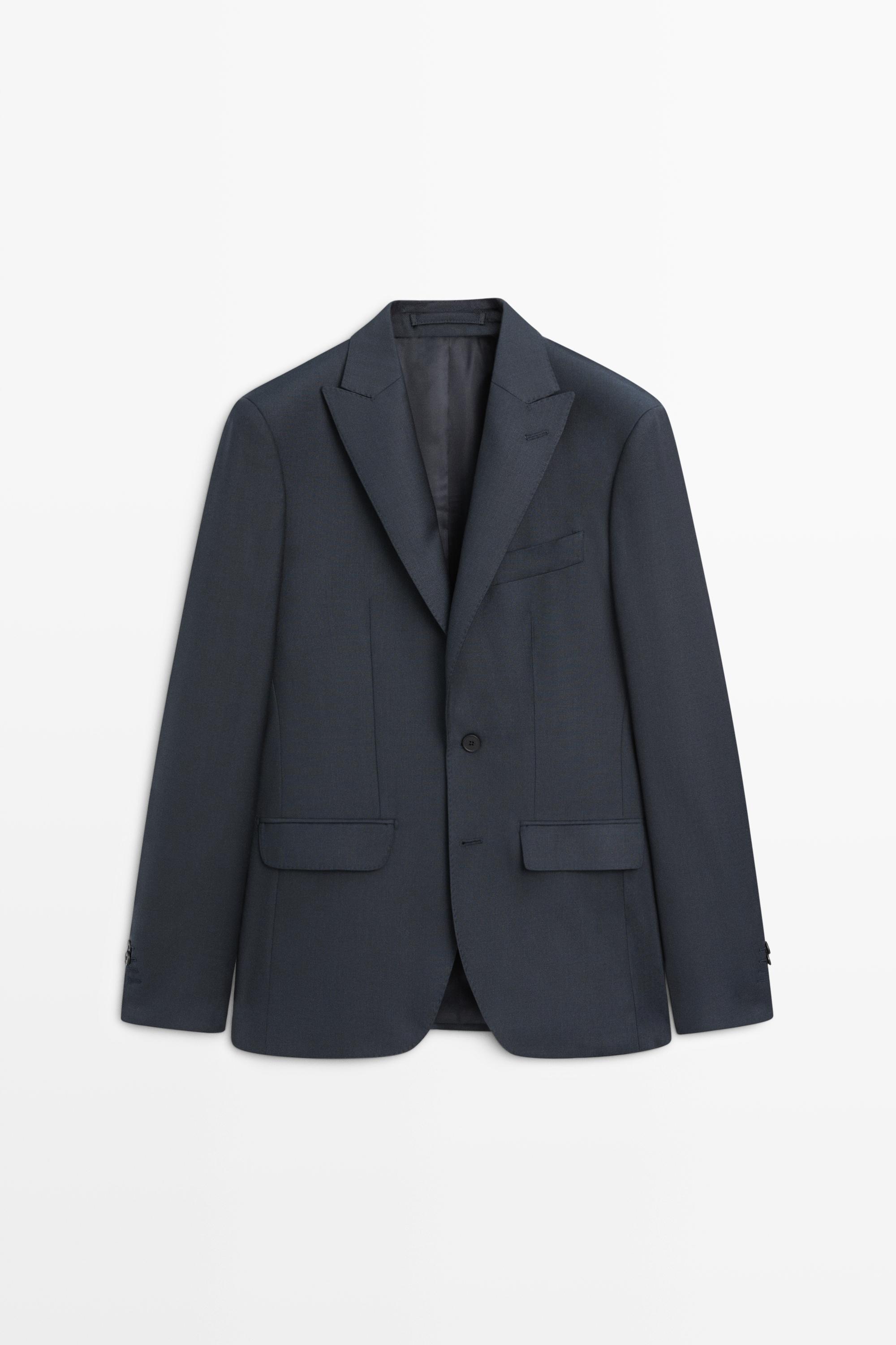 Костюмный пиджак из 100% шерсти — Massimo Dutti