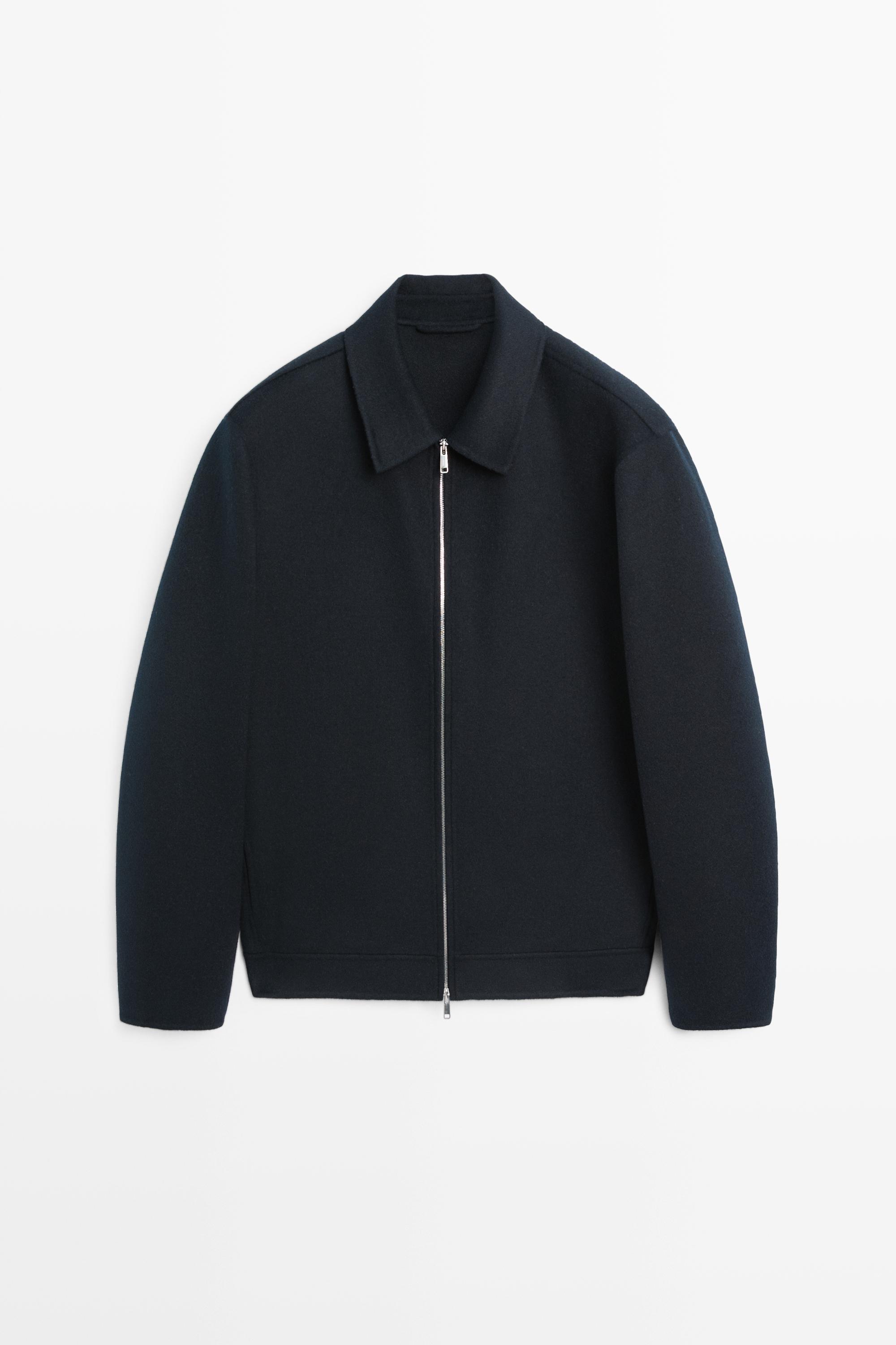 Куртка из смесовой шерсти с молнией — Massimo Dutti