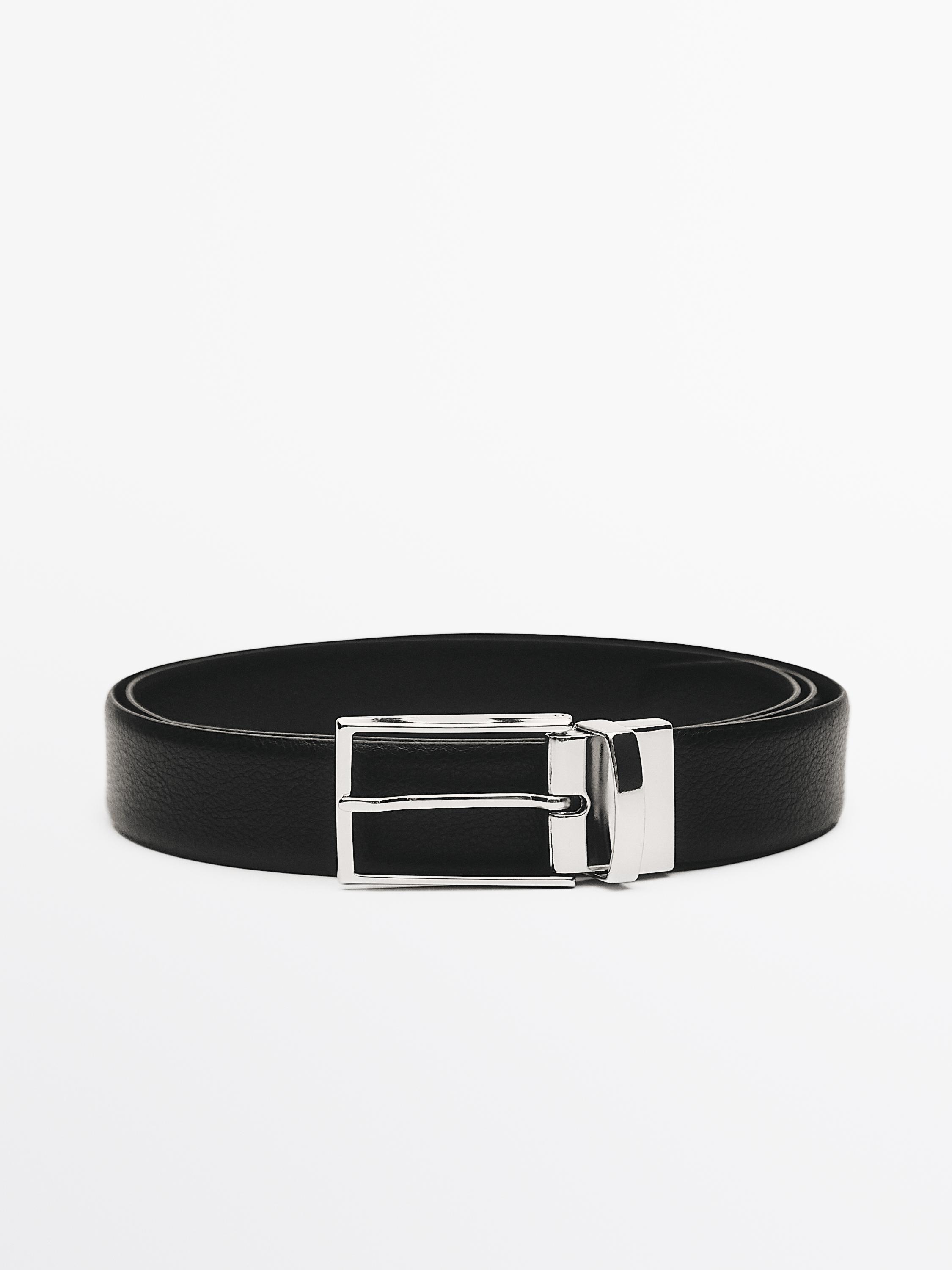 Двусторонний ремень из кожи наппа — Massimo Dutti