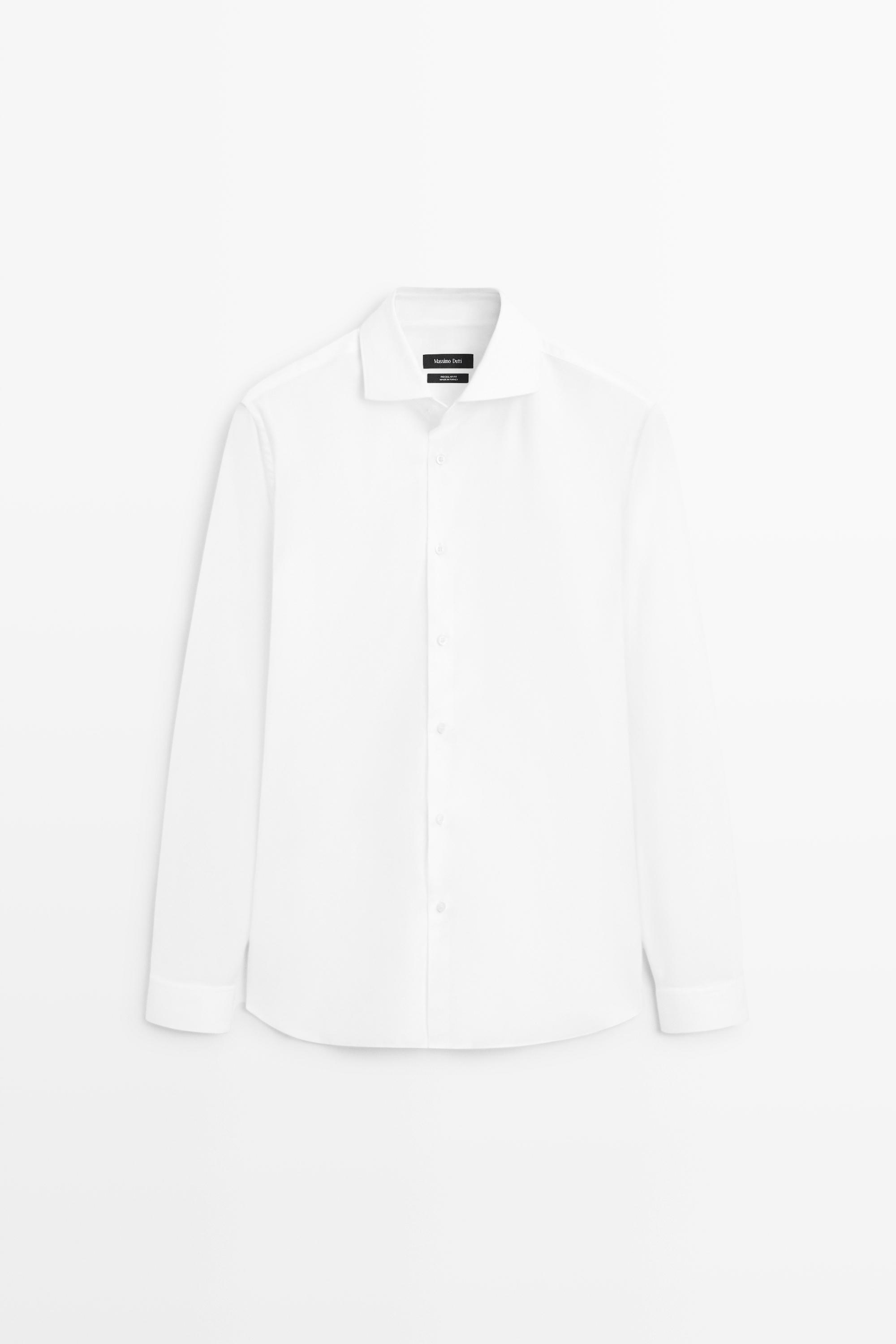 Рубашка классического кроя из 100% хлопка — Massimo Dutti