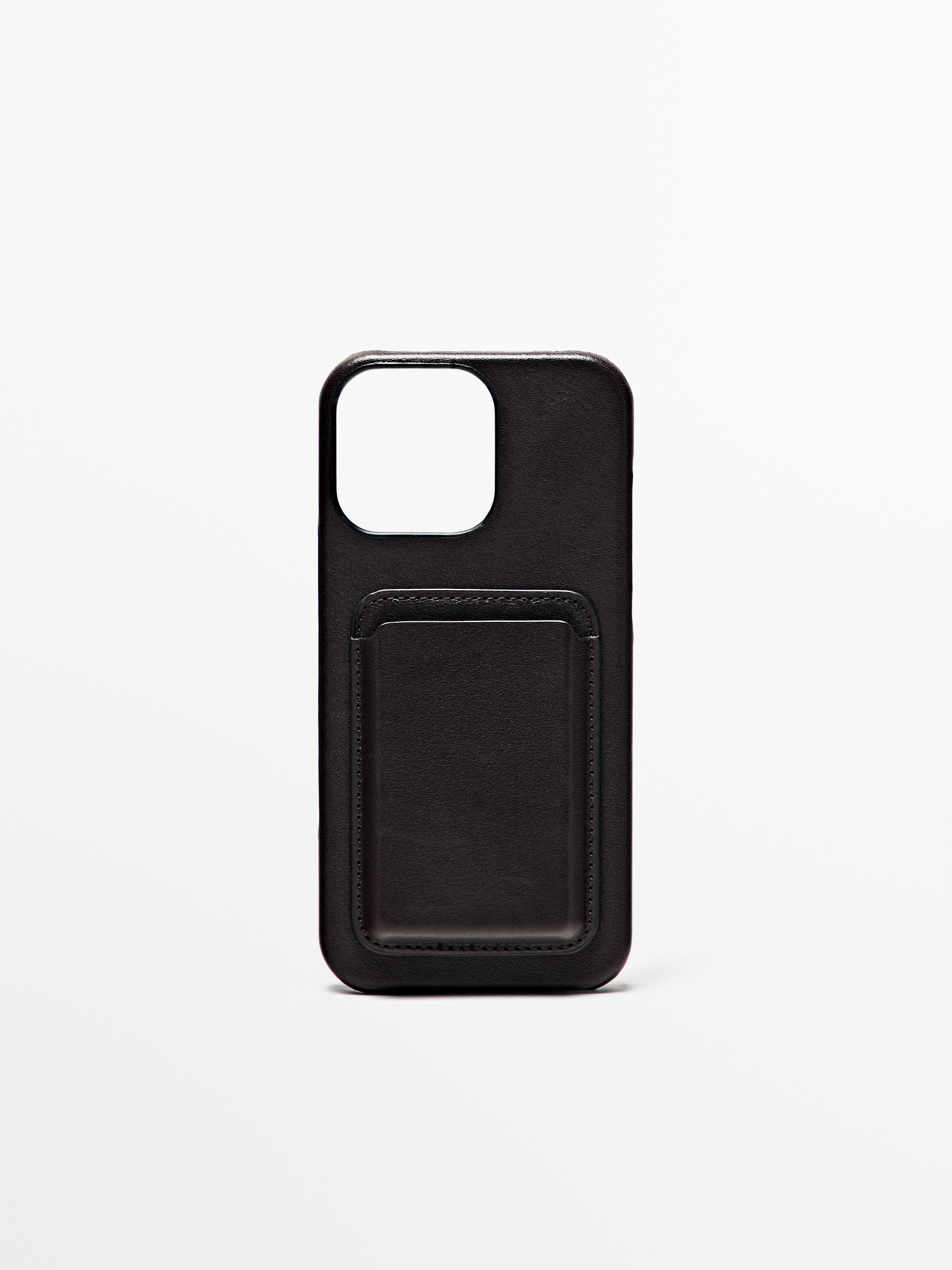 Чехол для iPhone Pro Max из кожи наппа — Massimo Dutti