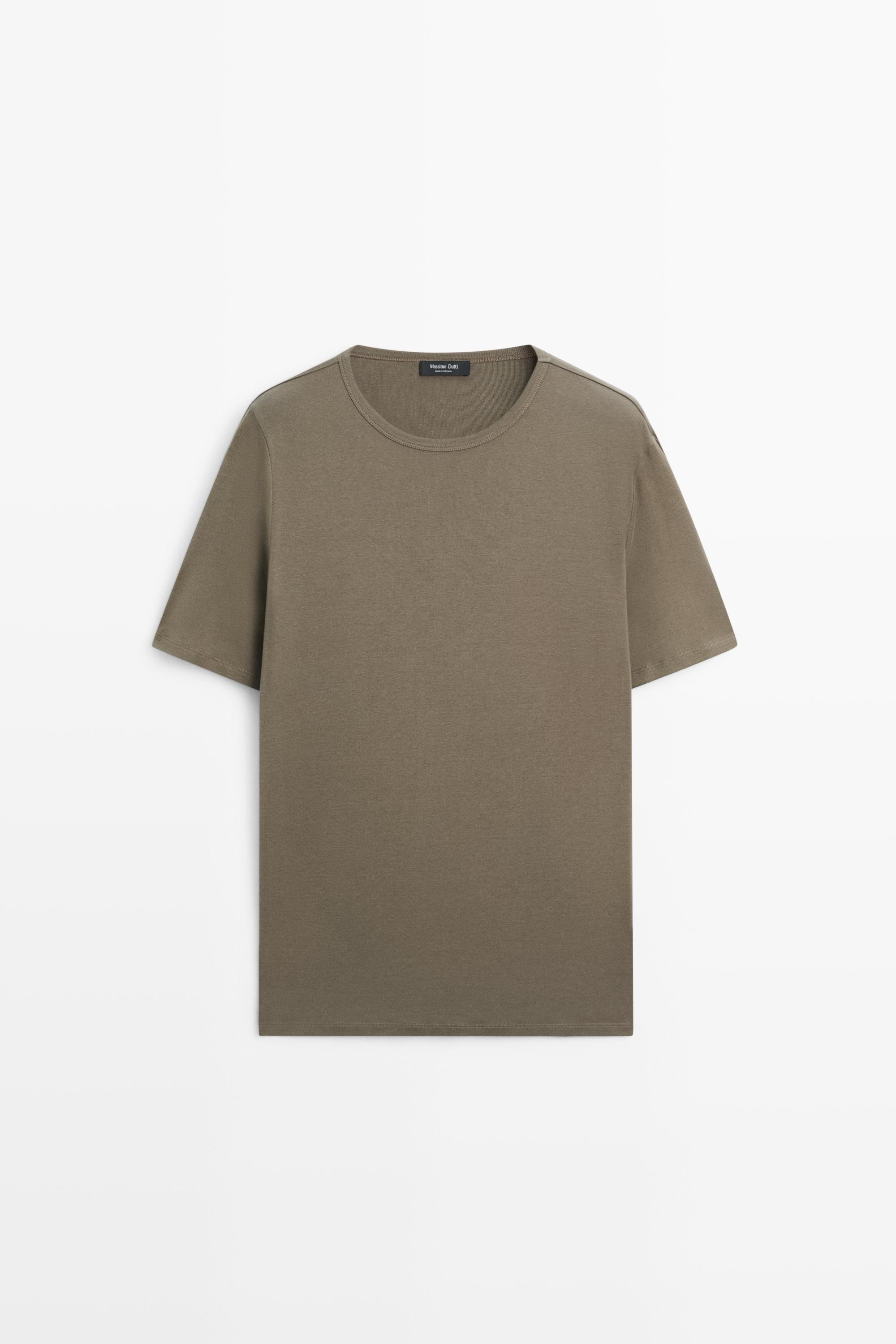 Футболка из 100% хлопка с короткими рукавами — Massimo Dutti