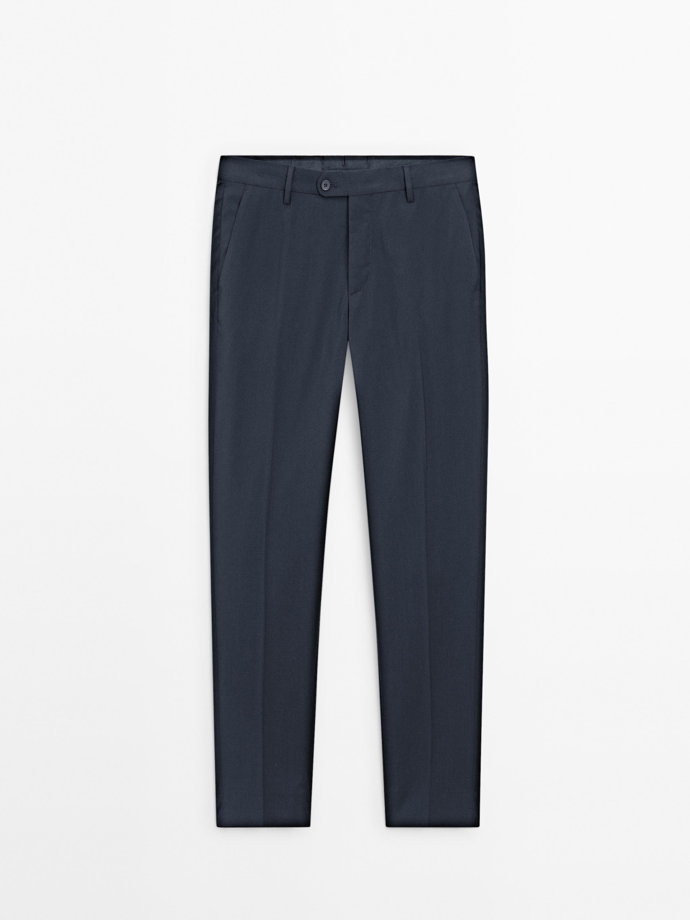 Брюки из холодной шерсти — Massimo Dutti