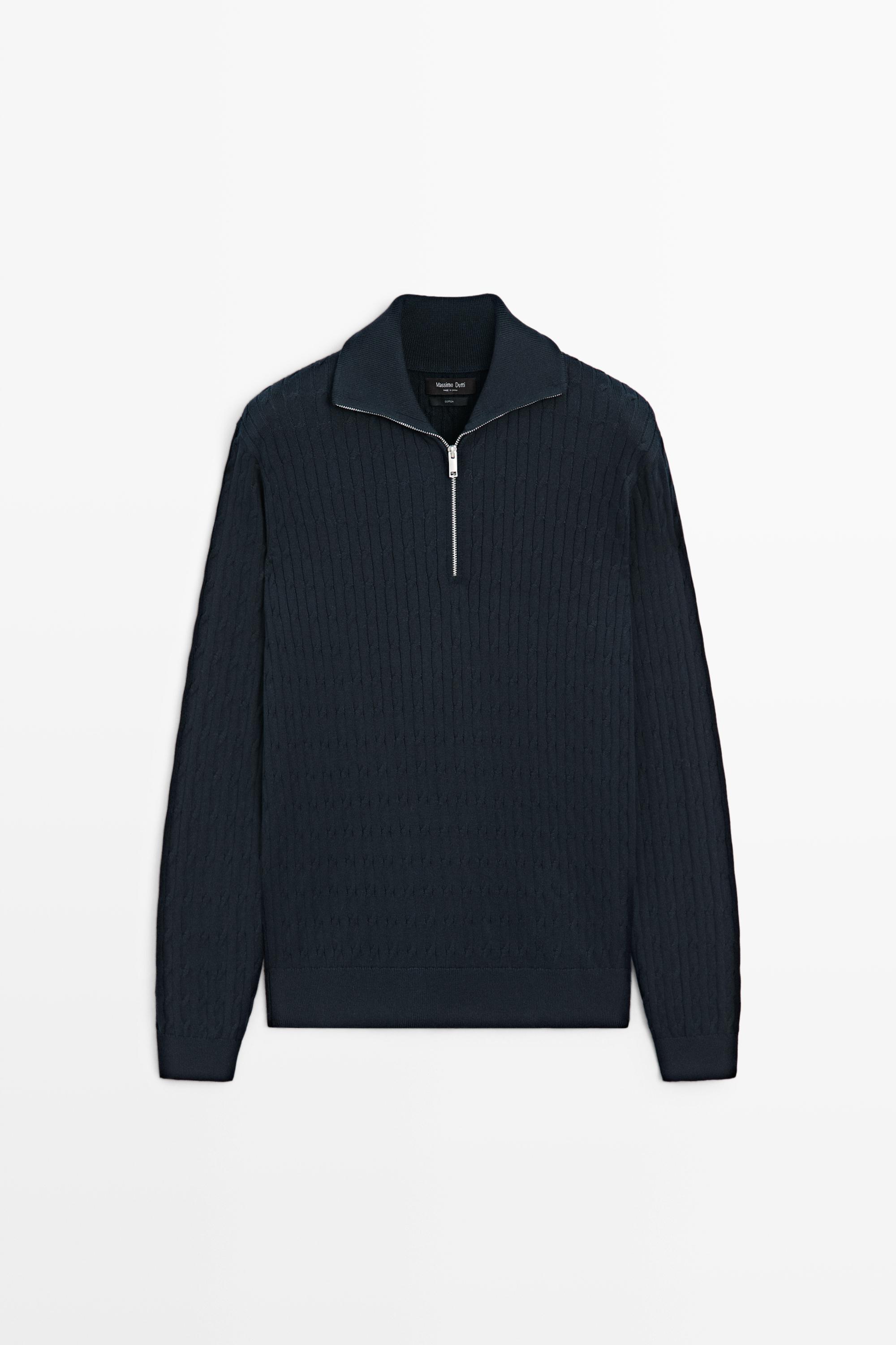 Свитер с воротником-стойкой и молнией — Massimo Dutti