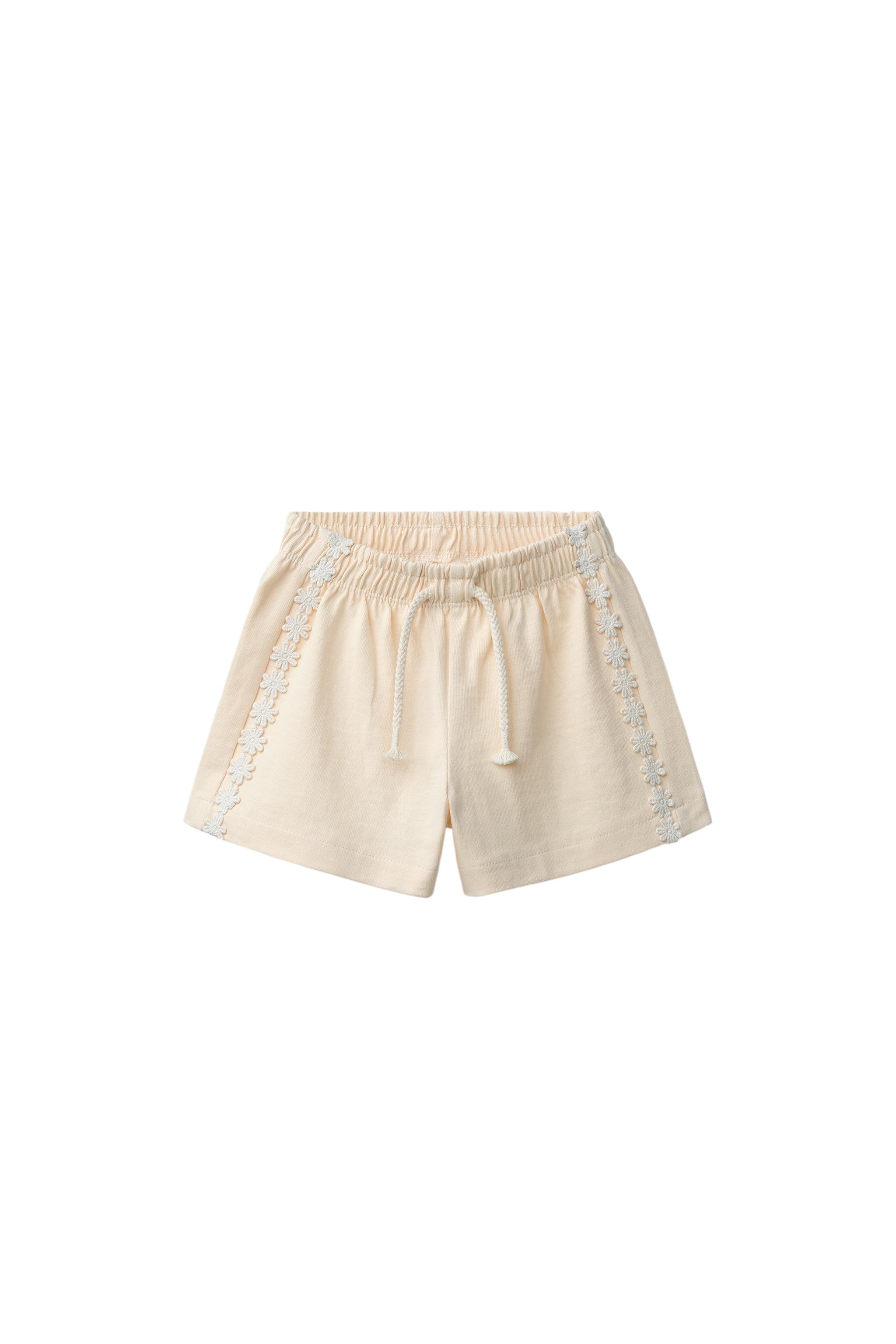 Бермуды из плотного плюша с цветочным принтом — ZARA