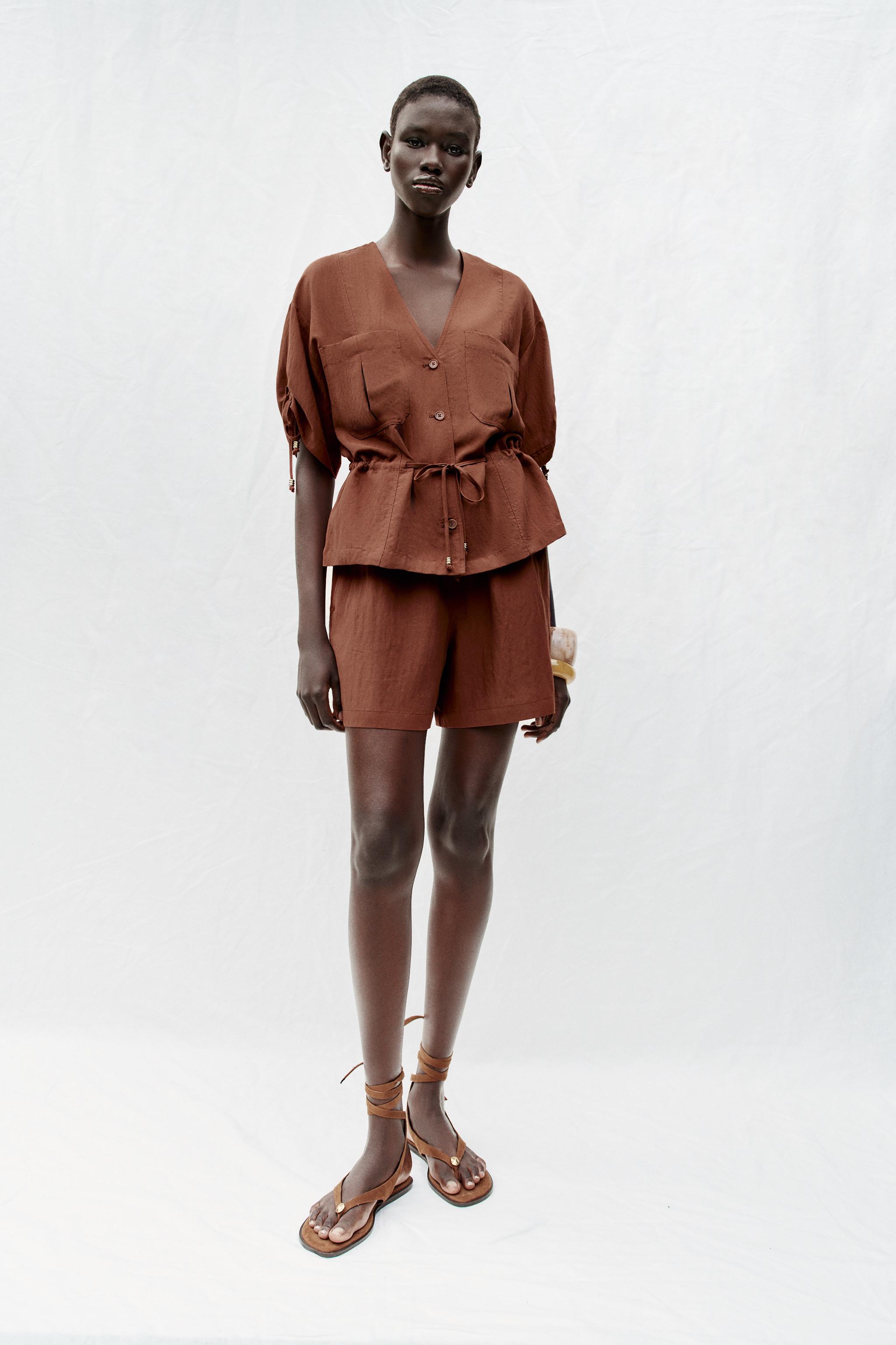 Бермуды на эластичном поясе — ZARA