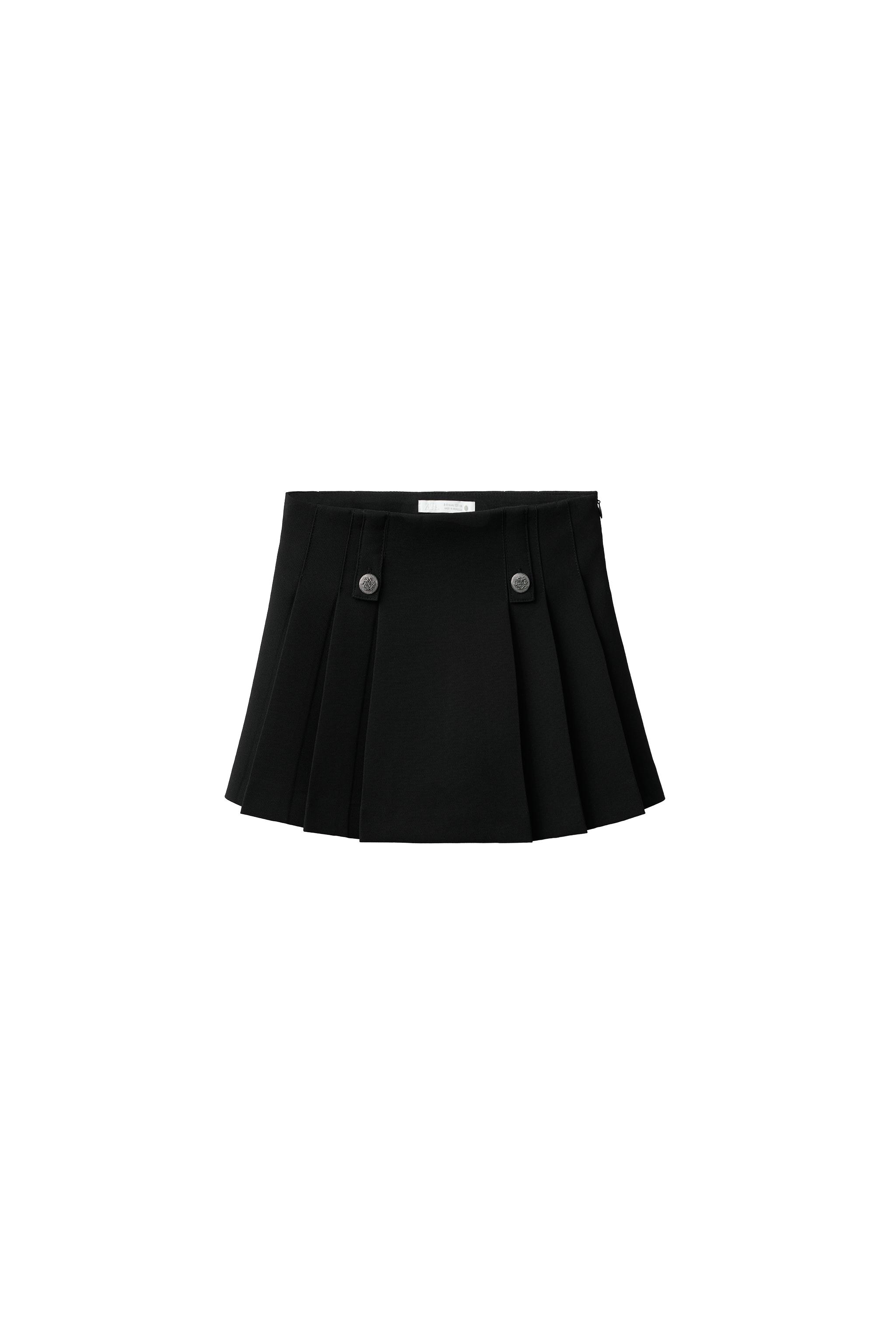 Юбка на пуговицах со складками — ZARA
