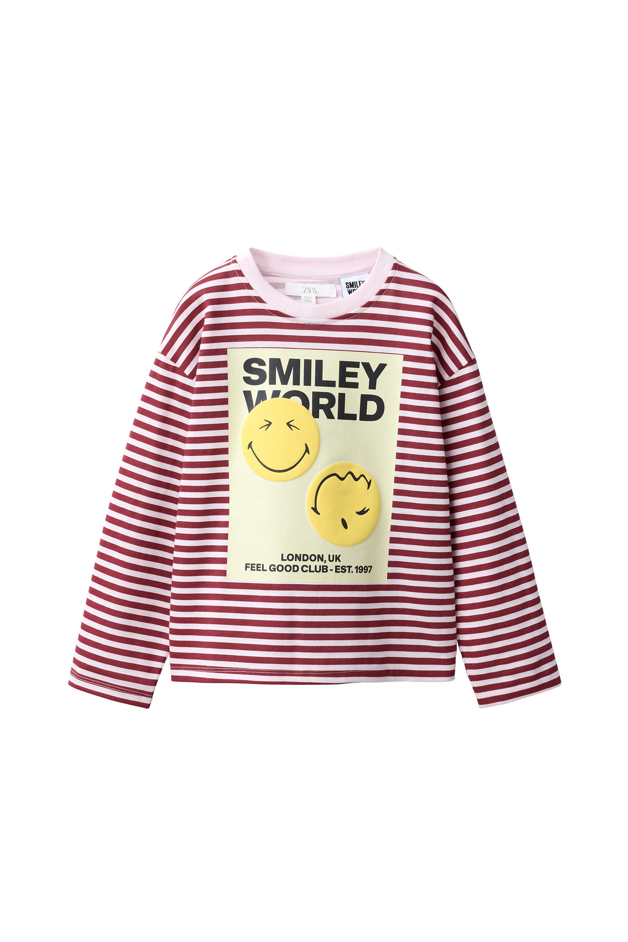 SMILEYWORLD ® STRIPED T-SHIRT — ZARA