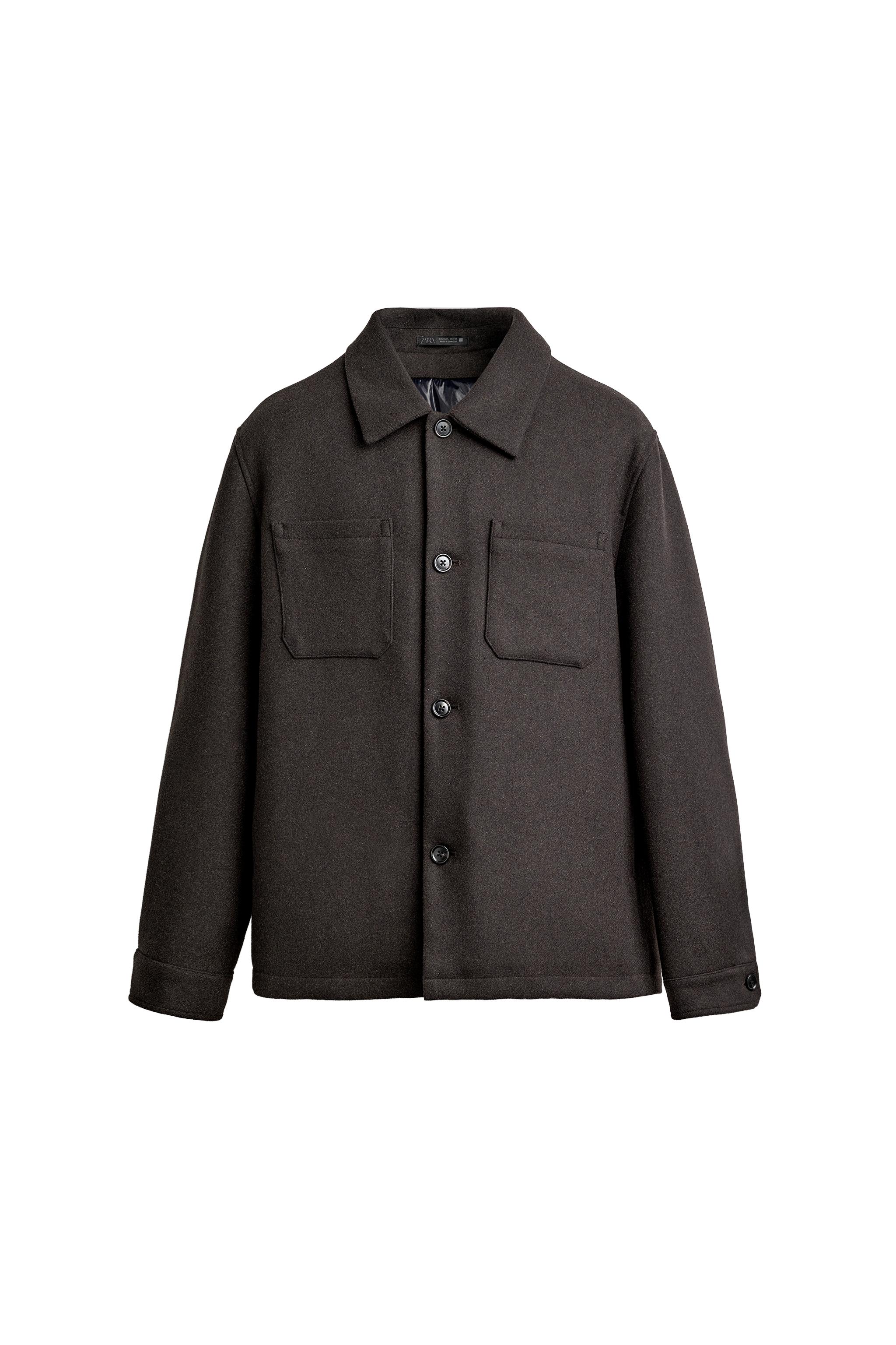 CONTRAST PADDED OVERSHIRT — ZARA