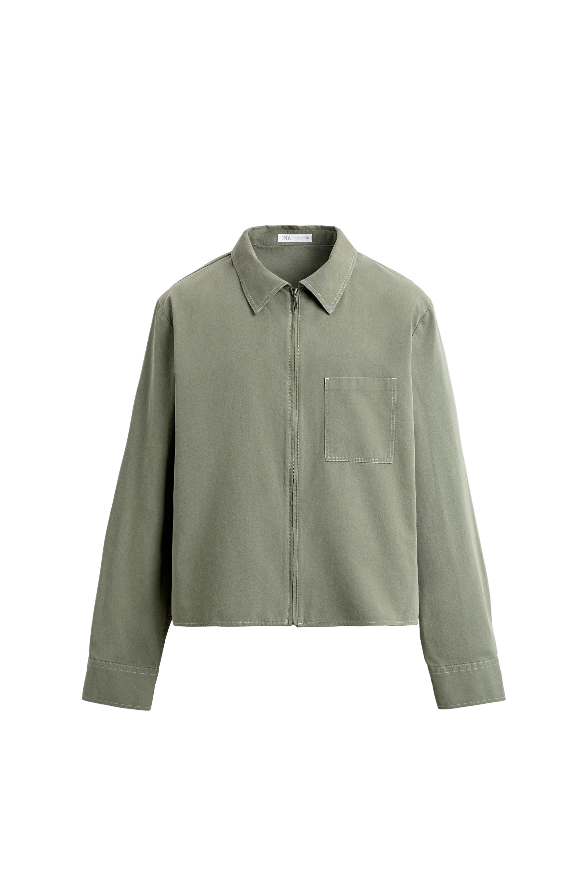 УКОРОЧЕННАЯ КУРТКА-РУБАШКА НА МОЛНИИ — ZARA