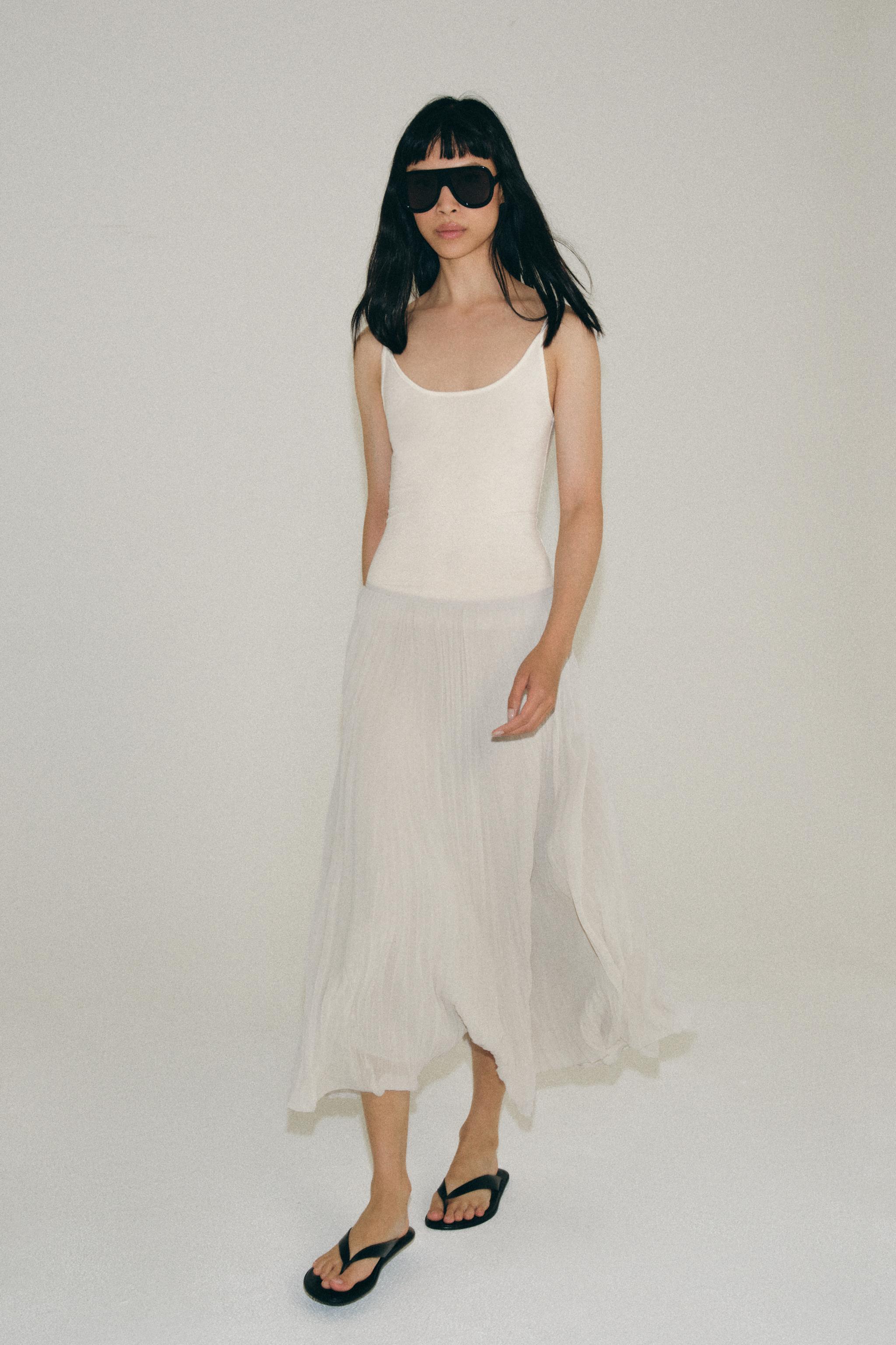 Юбка-миди ZW COLLECTION в складку — ZARA