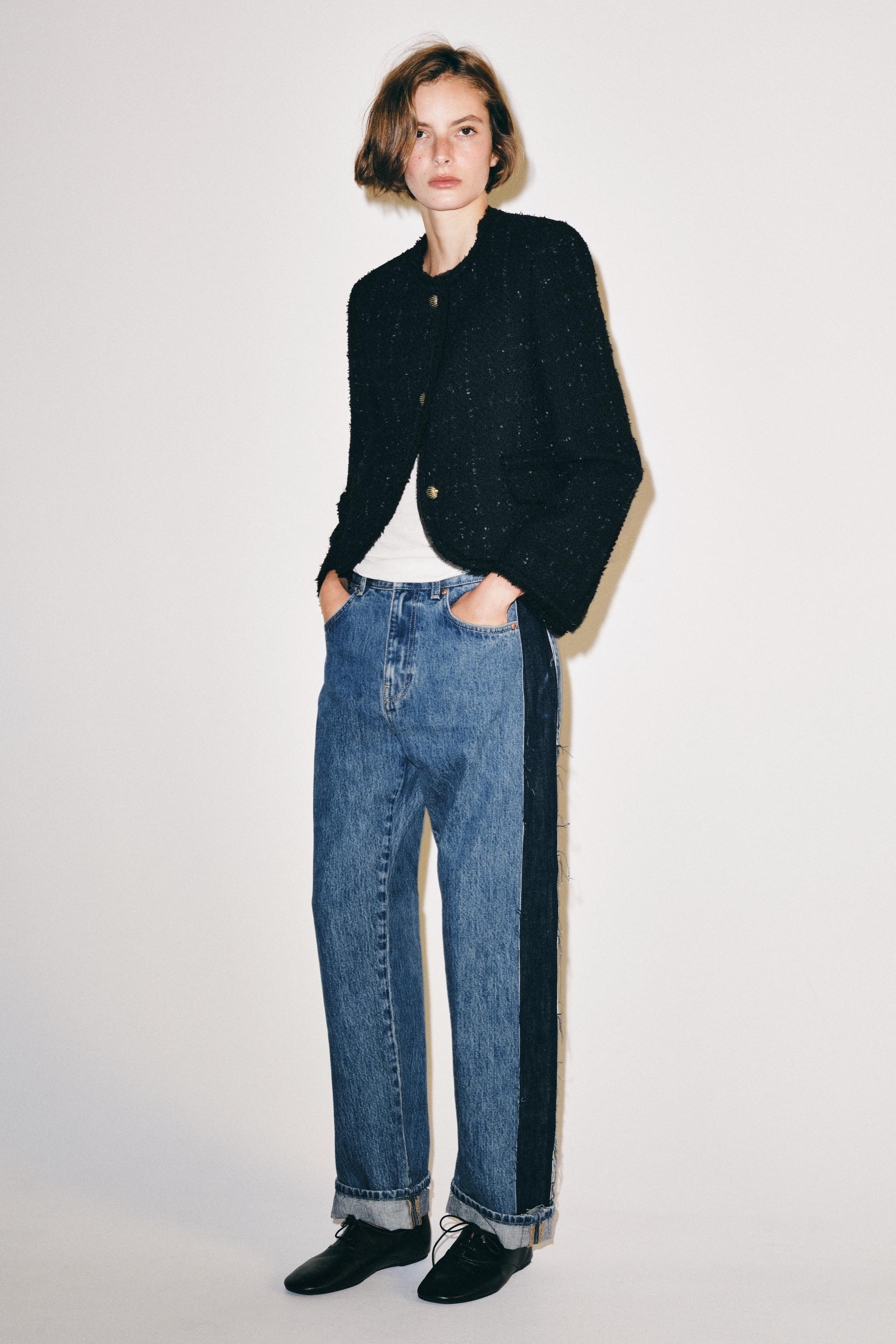ZW COLLECTION джинсы со средней посадкой с подворотами — ZARA