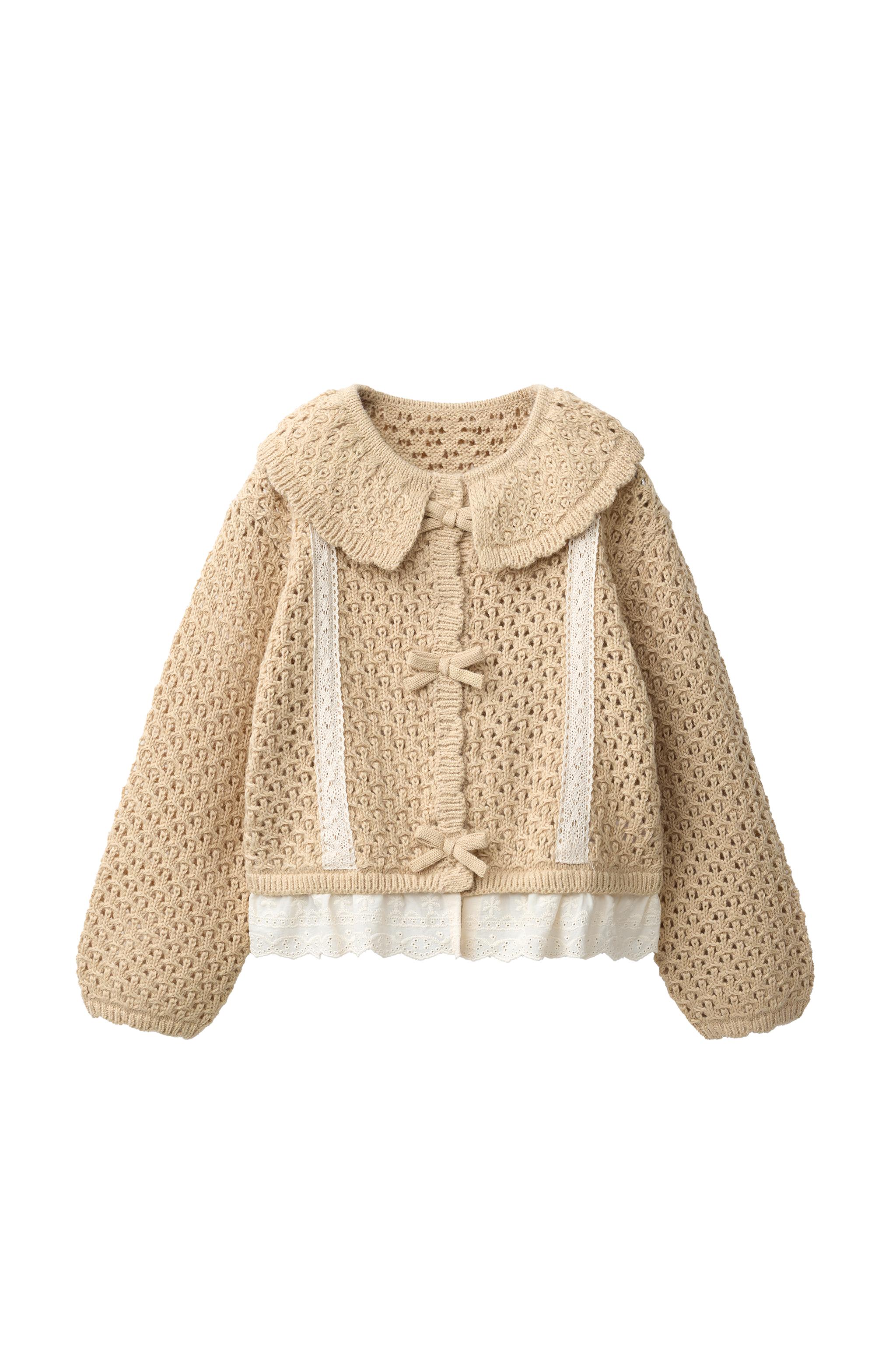 Кардиган из кружевной вязки — ZARA