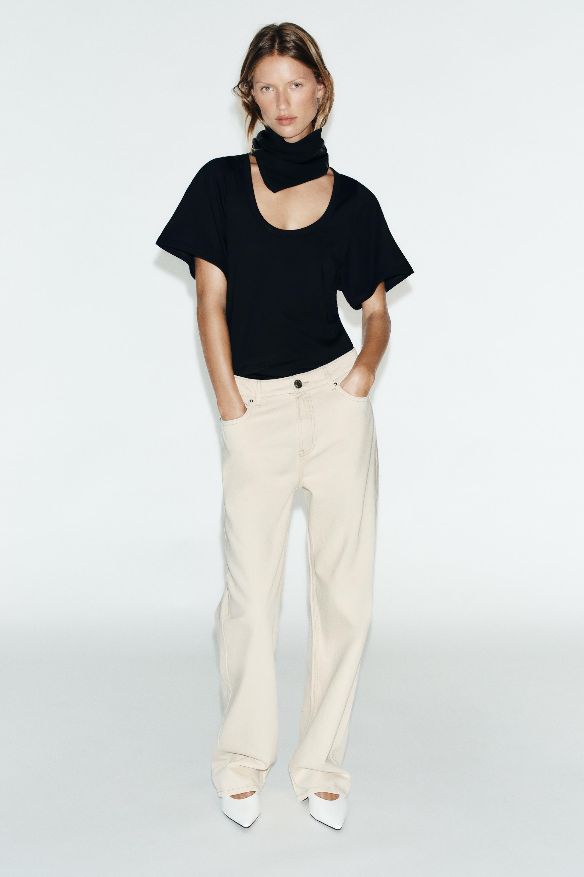 Футболка с круглым вырезом — ZARA