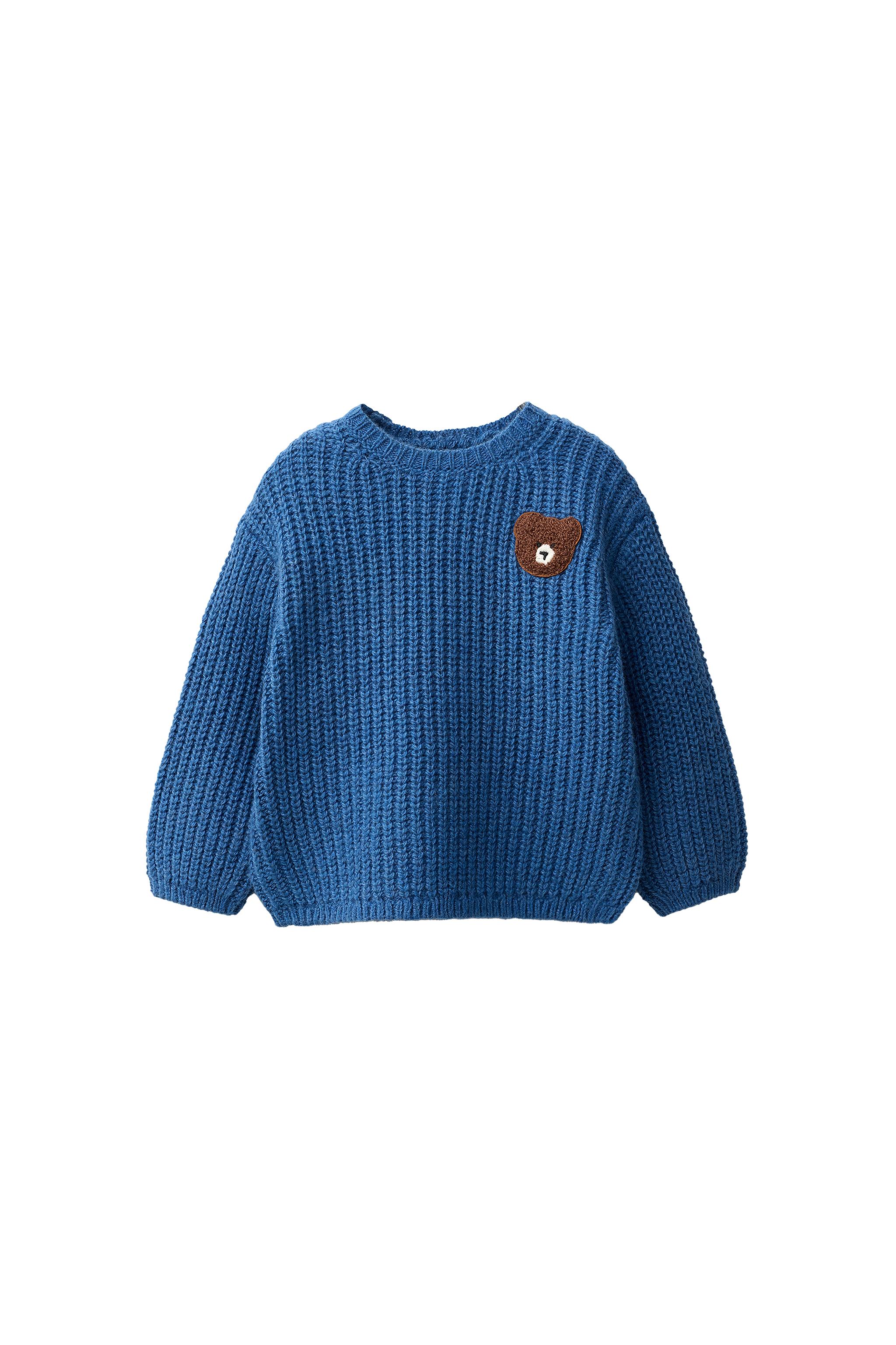 Джемпер вязанный с аппликацией медведя — ZARA
