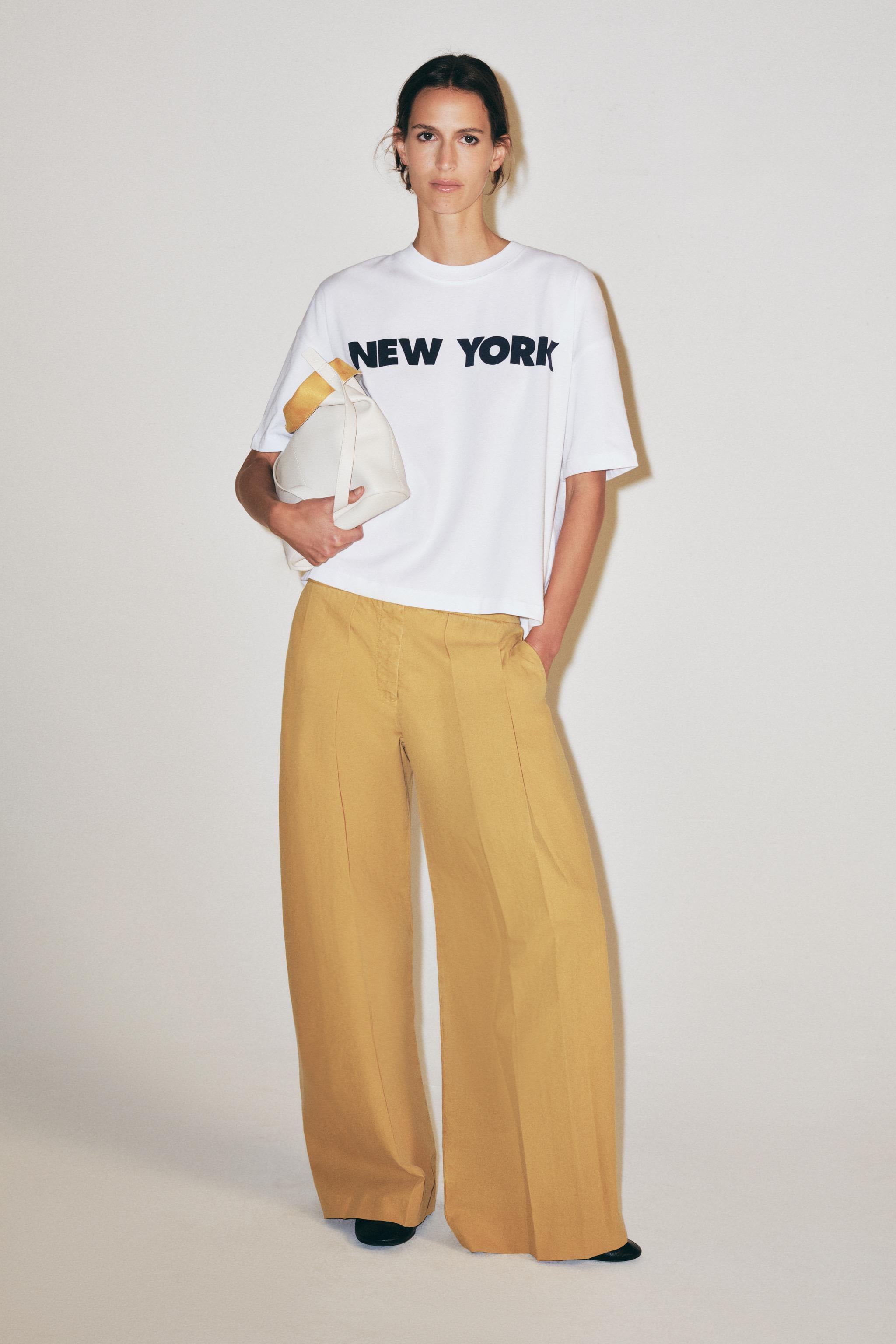 ФУТБОЛКА ОВЕРСАЙЗ С НАДПИСЬЮ — ZARA