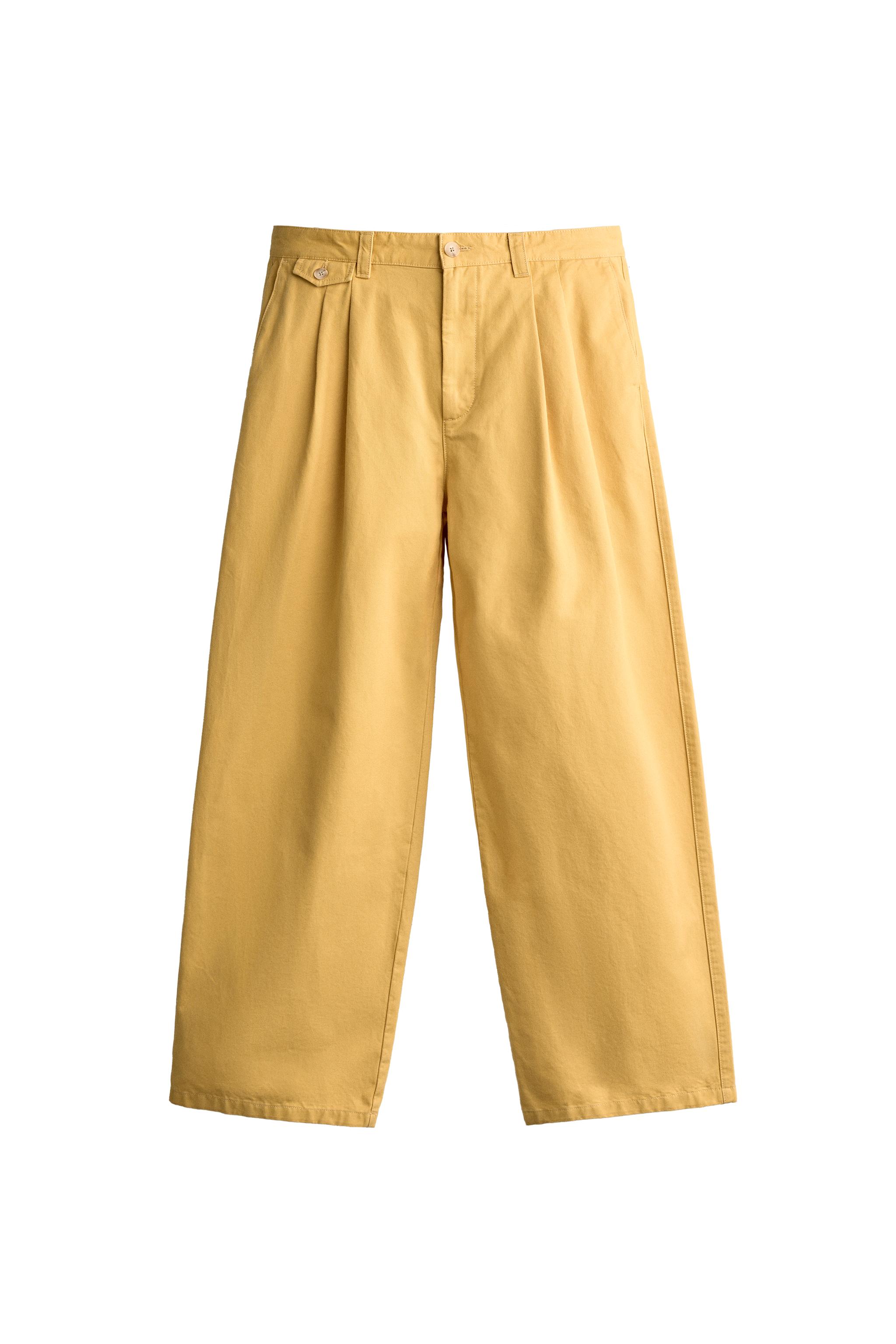 Брюки чино с защипами FRUIT OF THE LOOM™ — ZARA