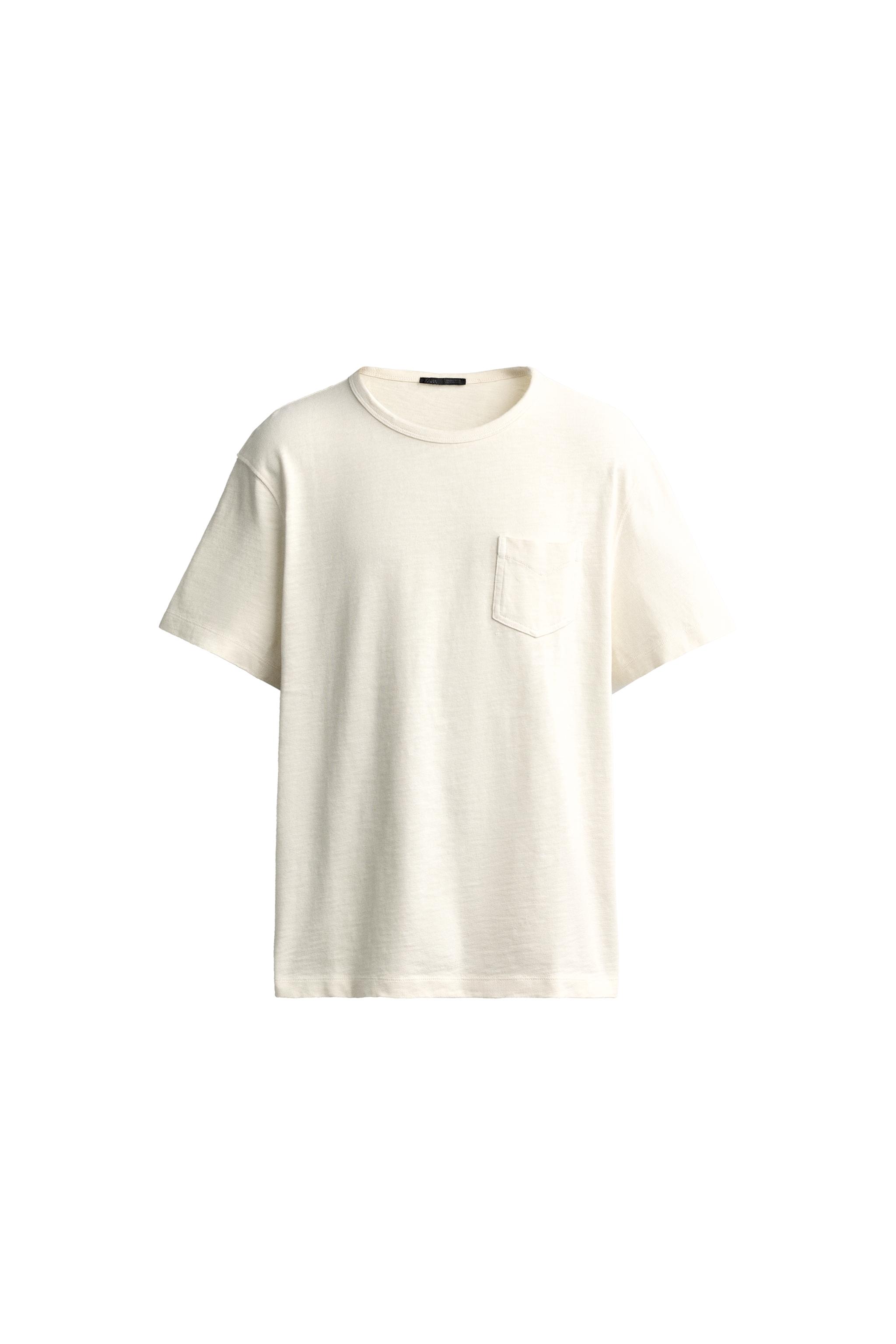 Футболка классического кроя с коротким рукавом — ZARA