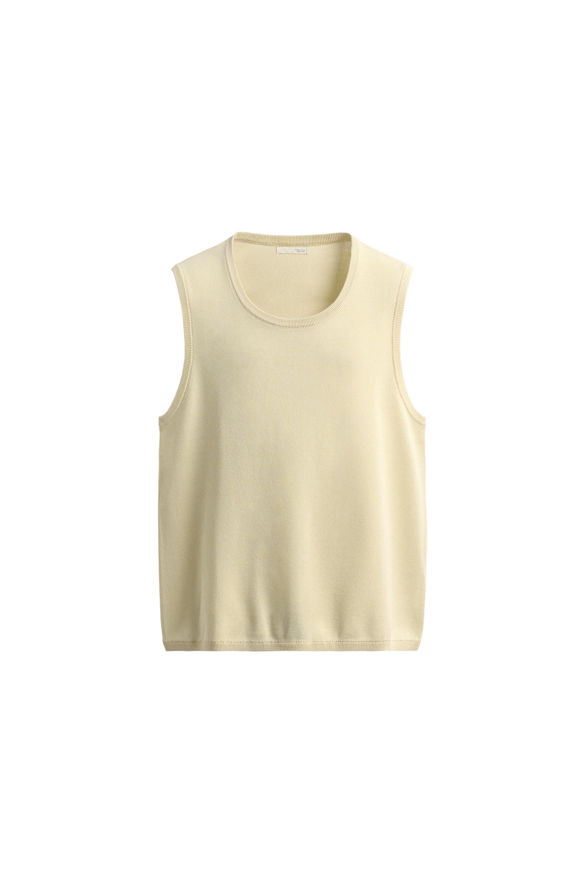 Жилет из фактурной вязки — ZARA