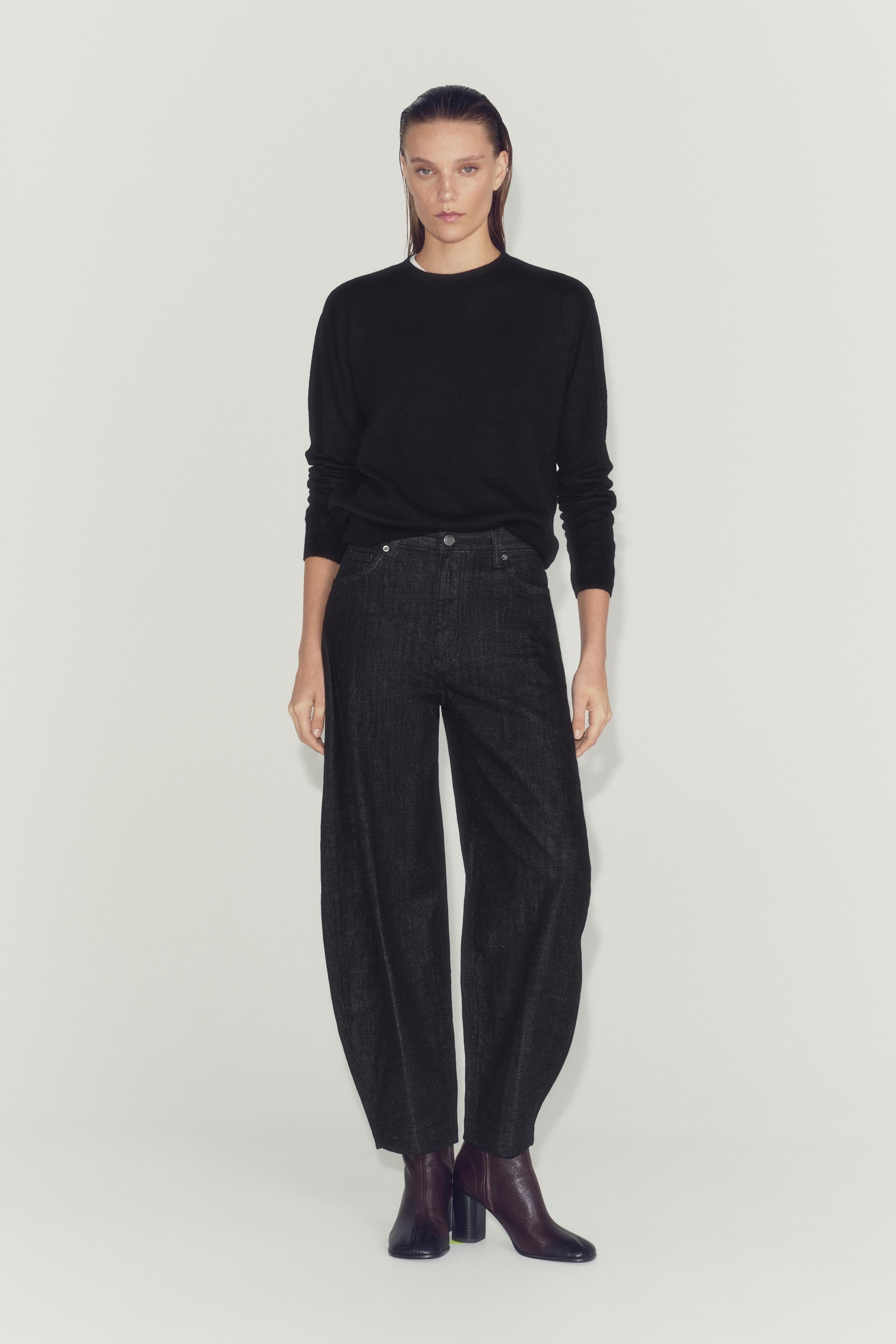 Джинсы ZW COLLECTION зауженного кроя с высокой посадкой — ZARA