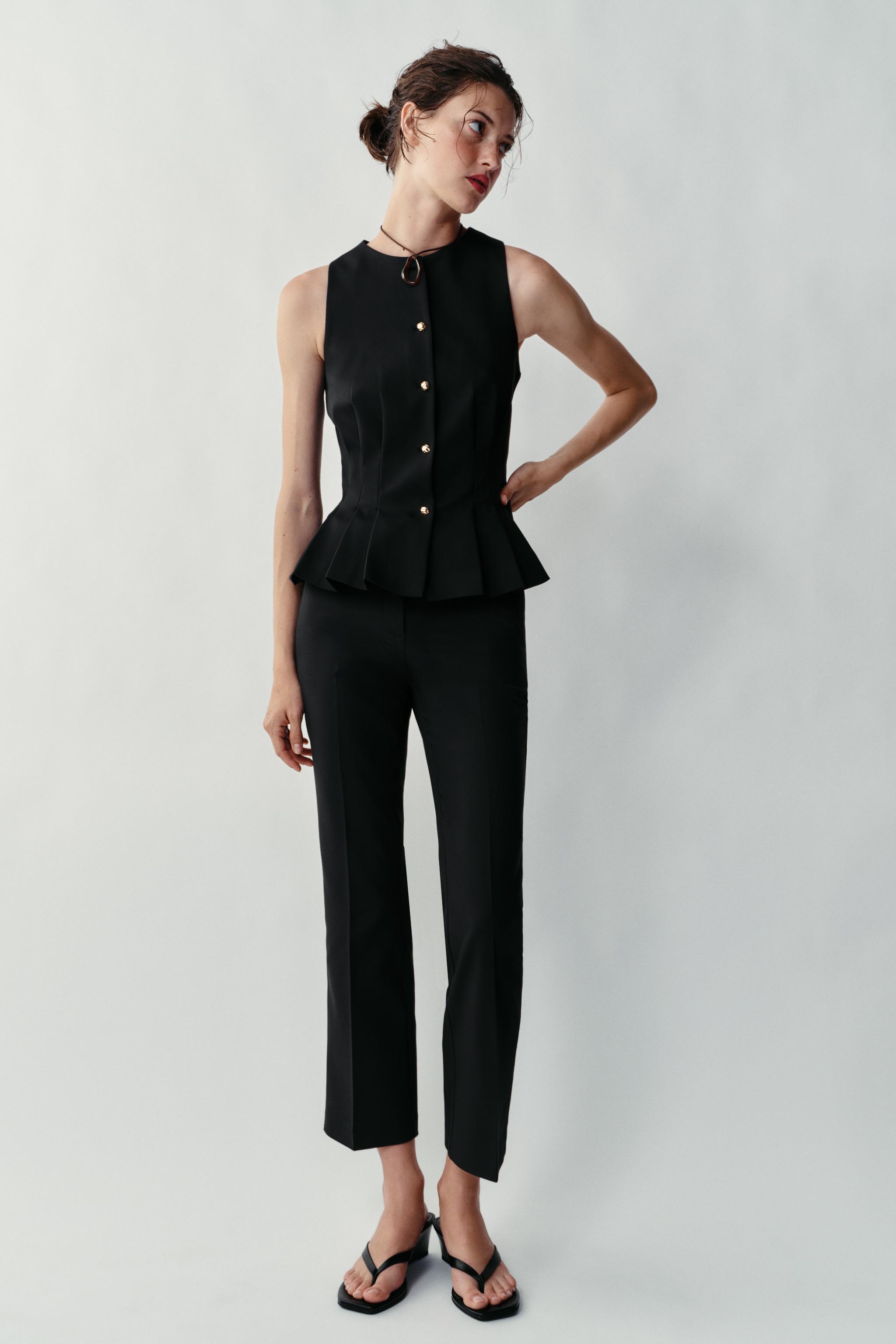 Брюки-клёш укороченной длины — ZARA