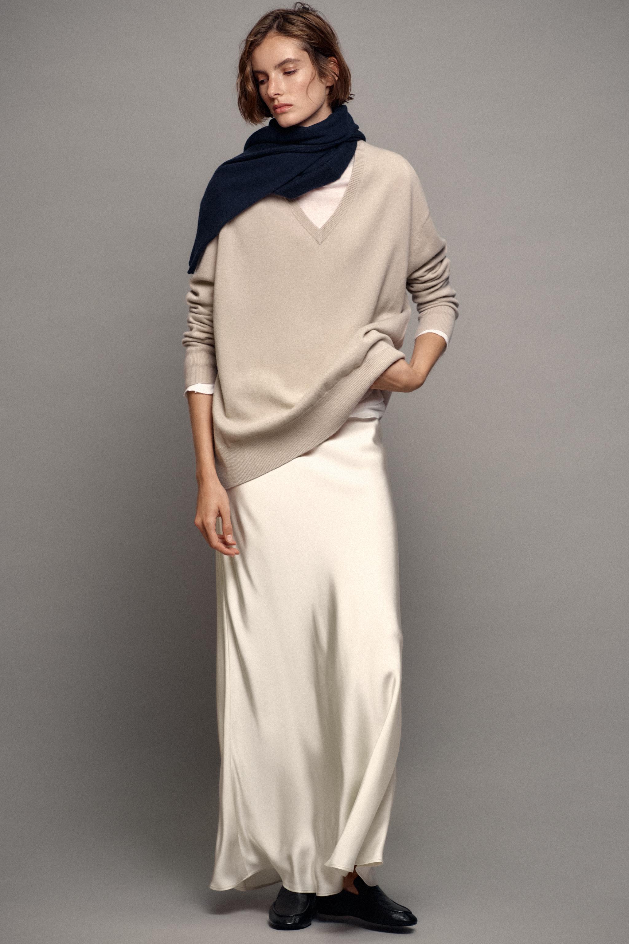 Юбка из сатина ZW COLLECTION — ZARA