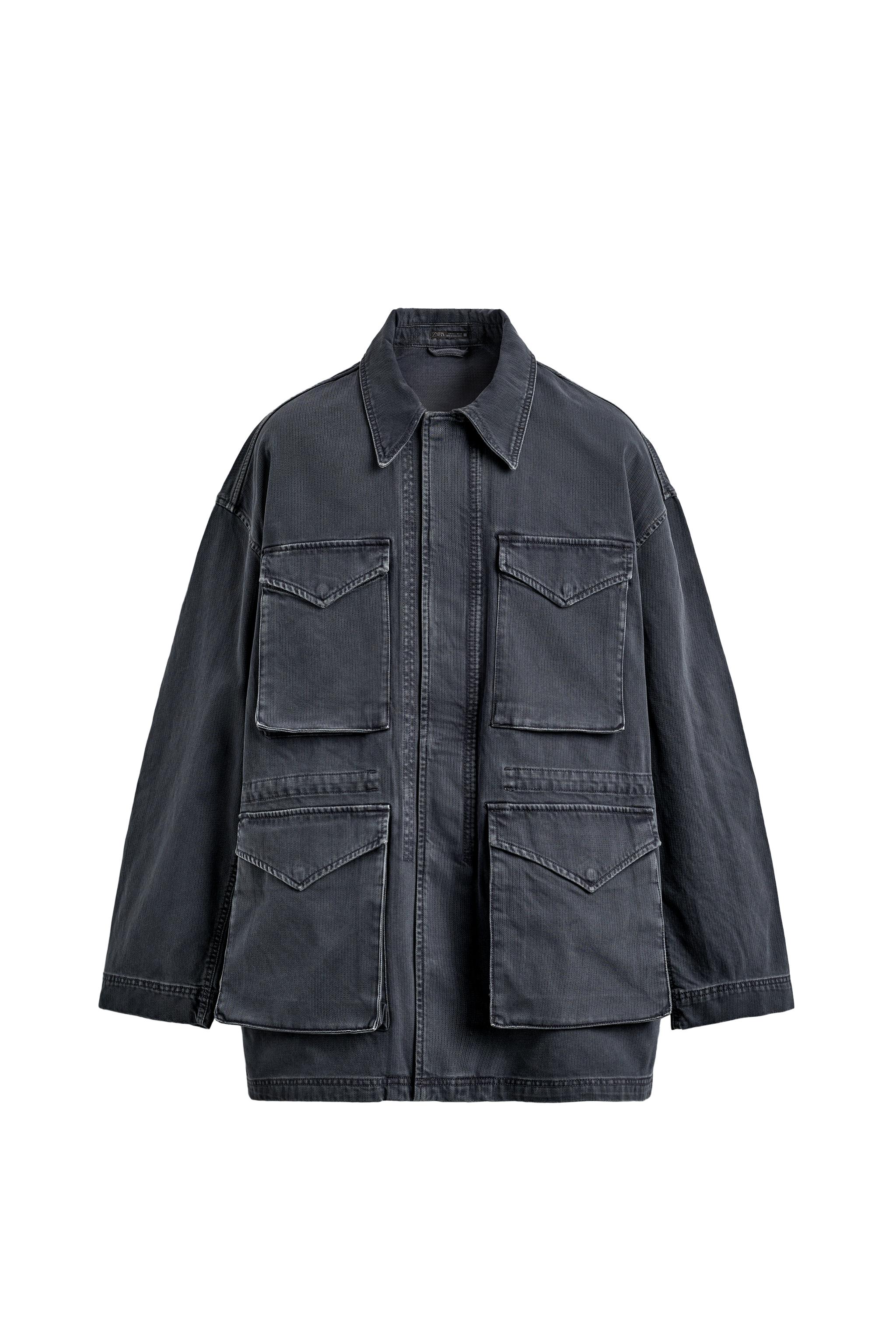 ПАРКА ИЗ ХЛОПКА С ЭФФЕКТОМ ПОТЕРТОСТИ — ZARA