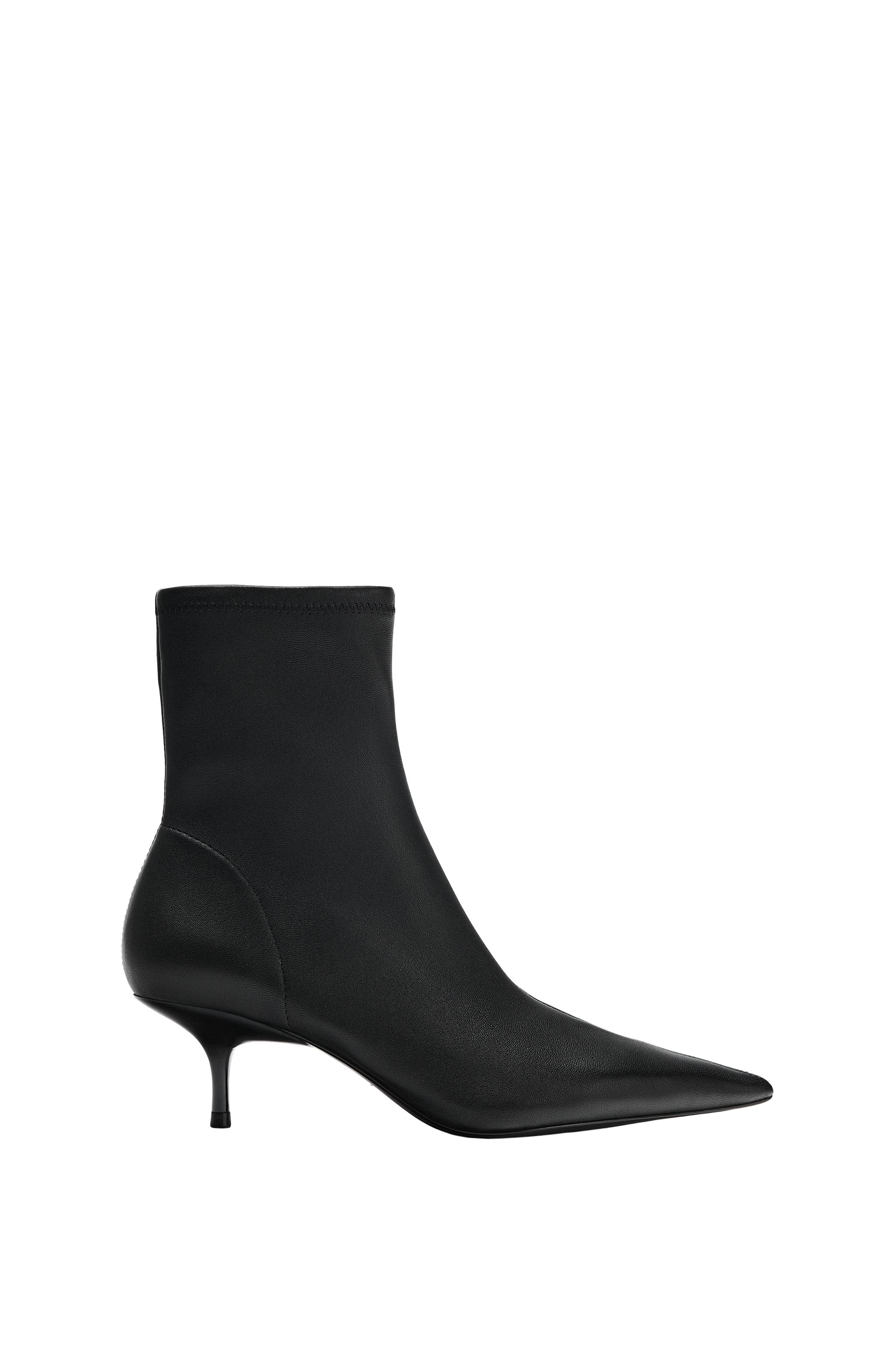 LEATHER HEELED ANKLE BOOTS LIMITED EDITION — ZARA