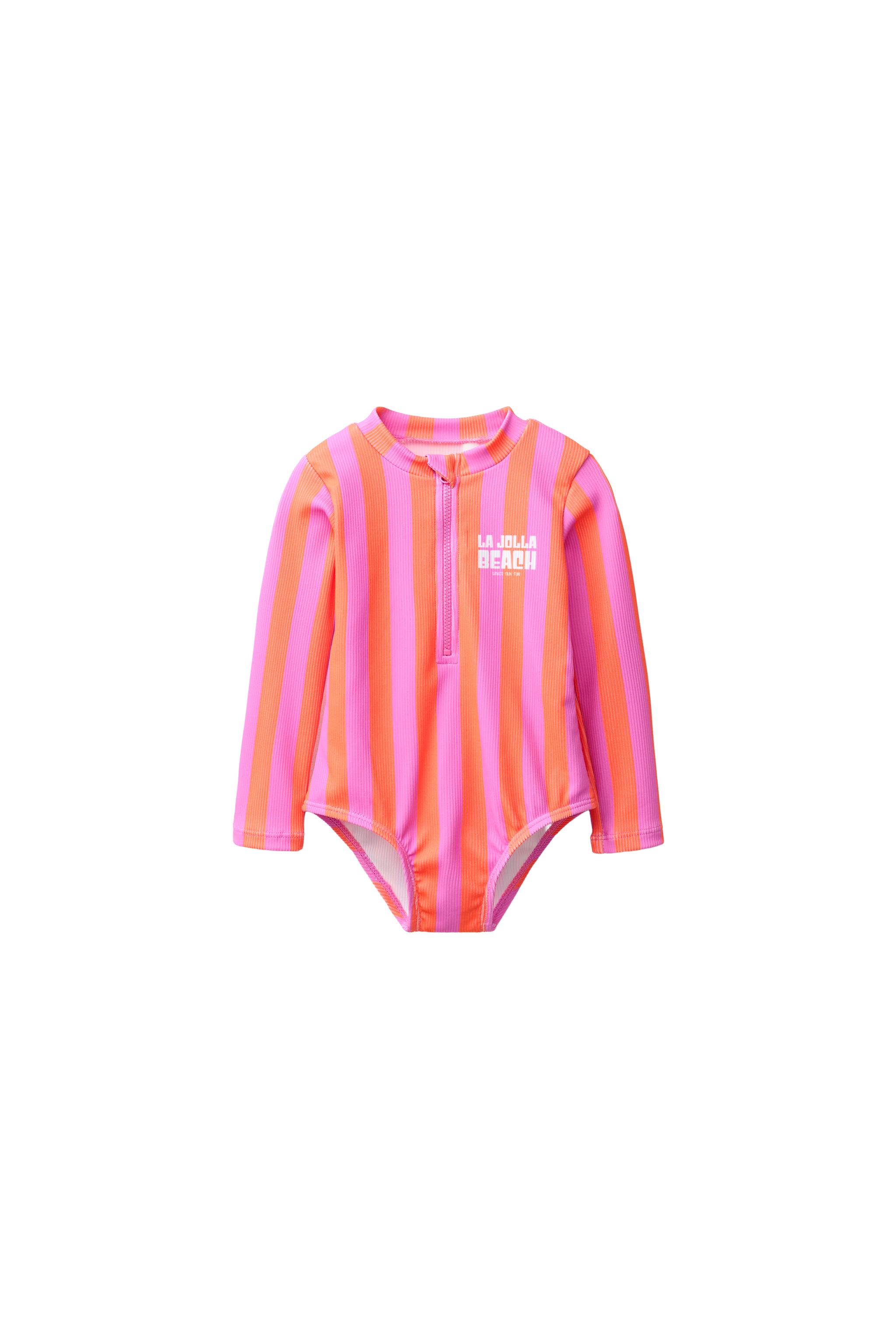 1-6 ЛЕТ/ КУПАЛЬНИК В ПОЛОСКУ С НАДПИСЬЮ — ZARA