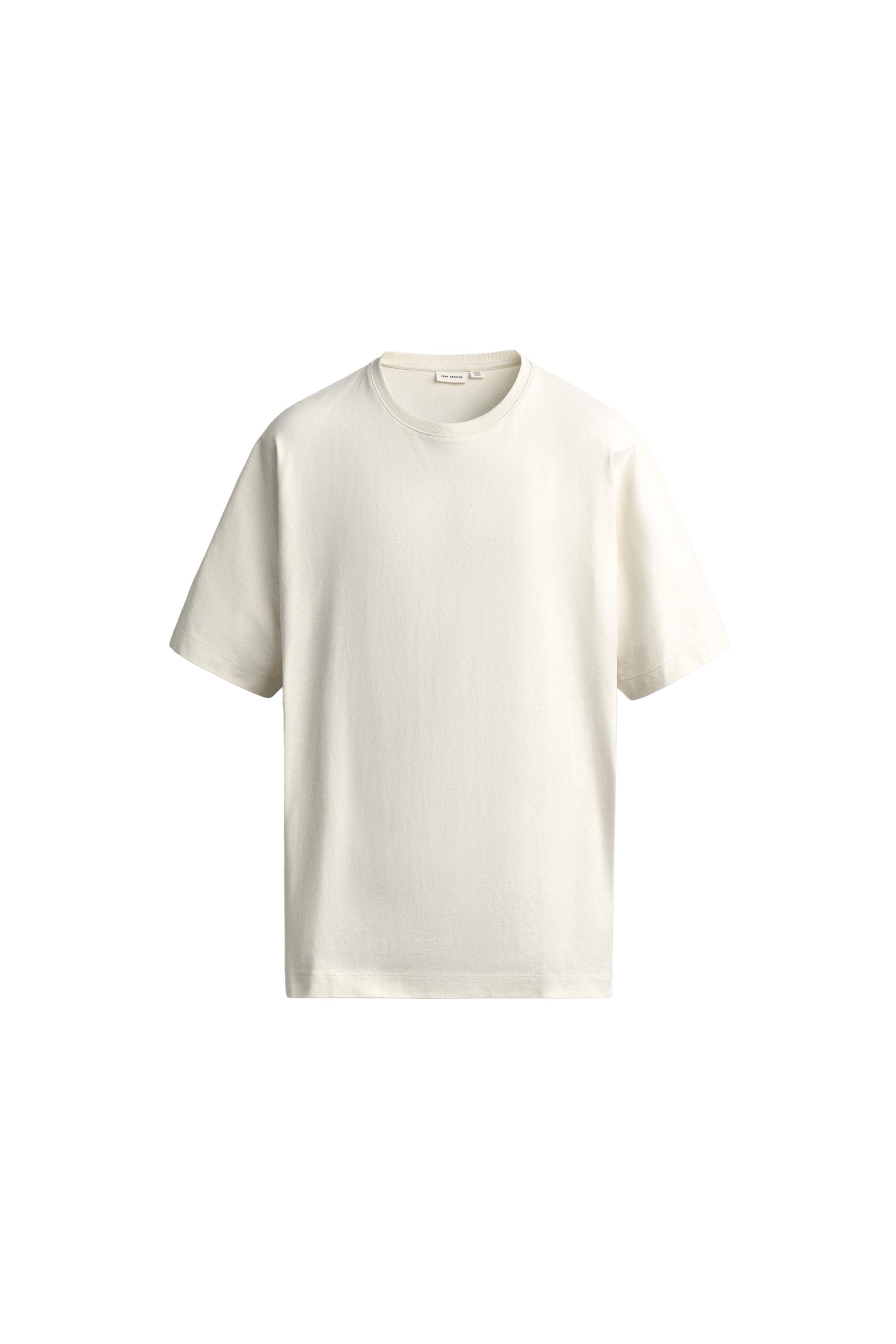 Футболка прямого кроя из плотной ткани — ZARA