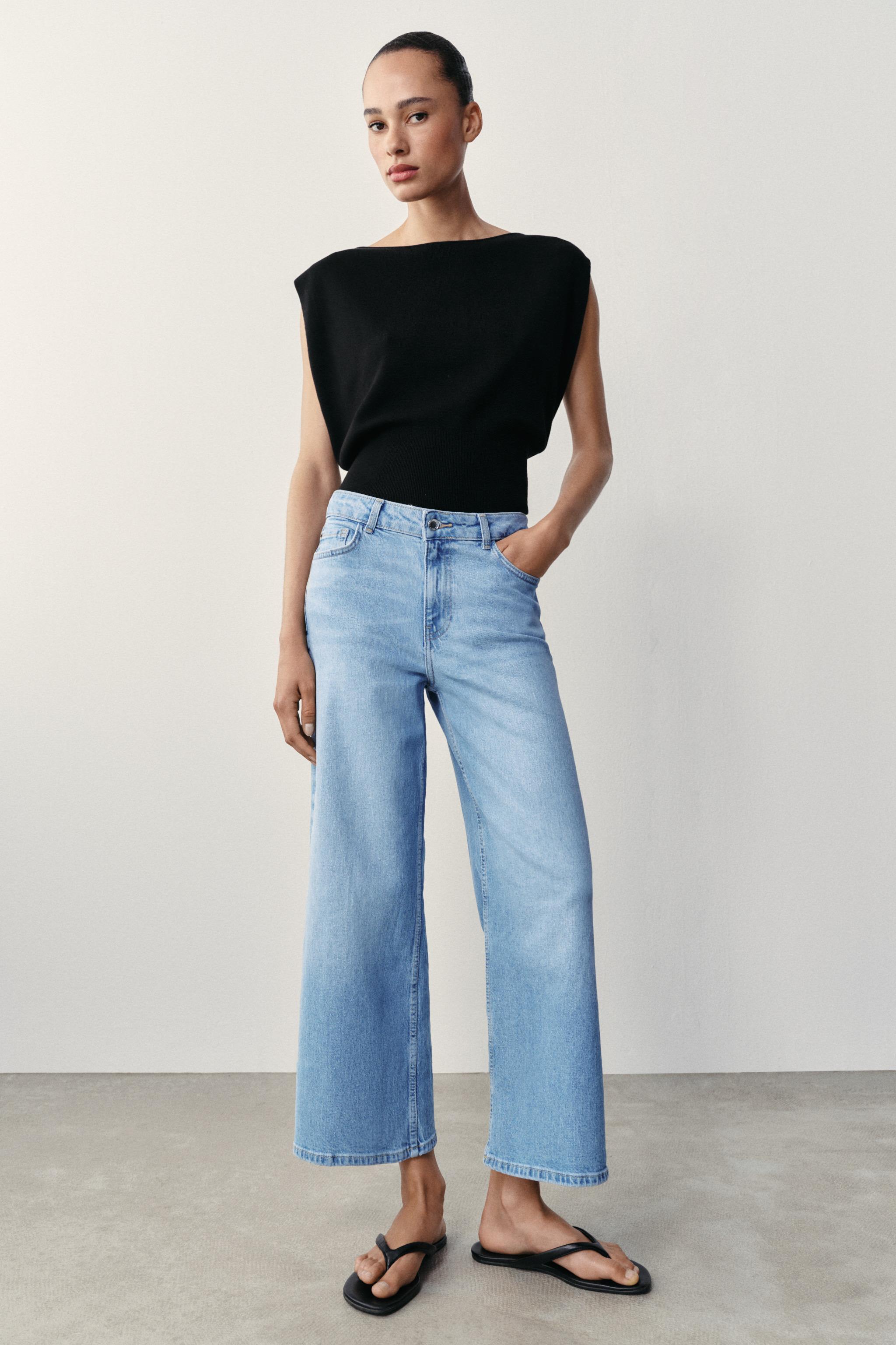 ДЖИНСЫ Z1975 КЮЛОТЫ С ВЫСОКОЙ ПОСАДКОЙ COMFORT — ZARA